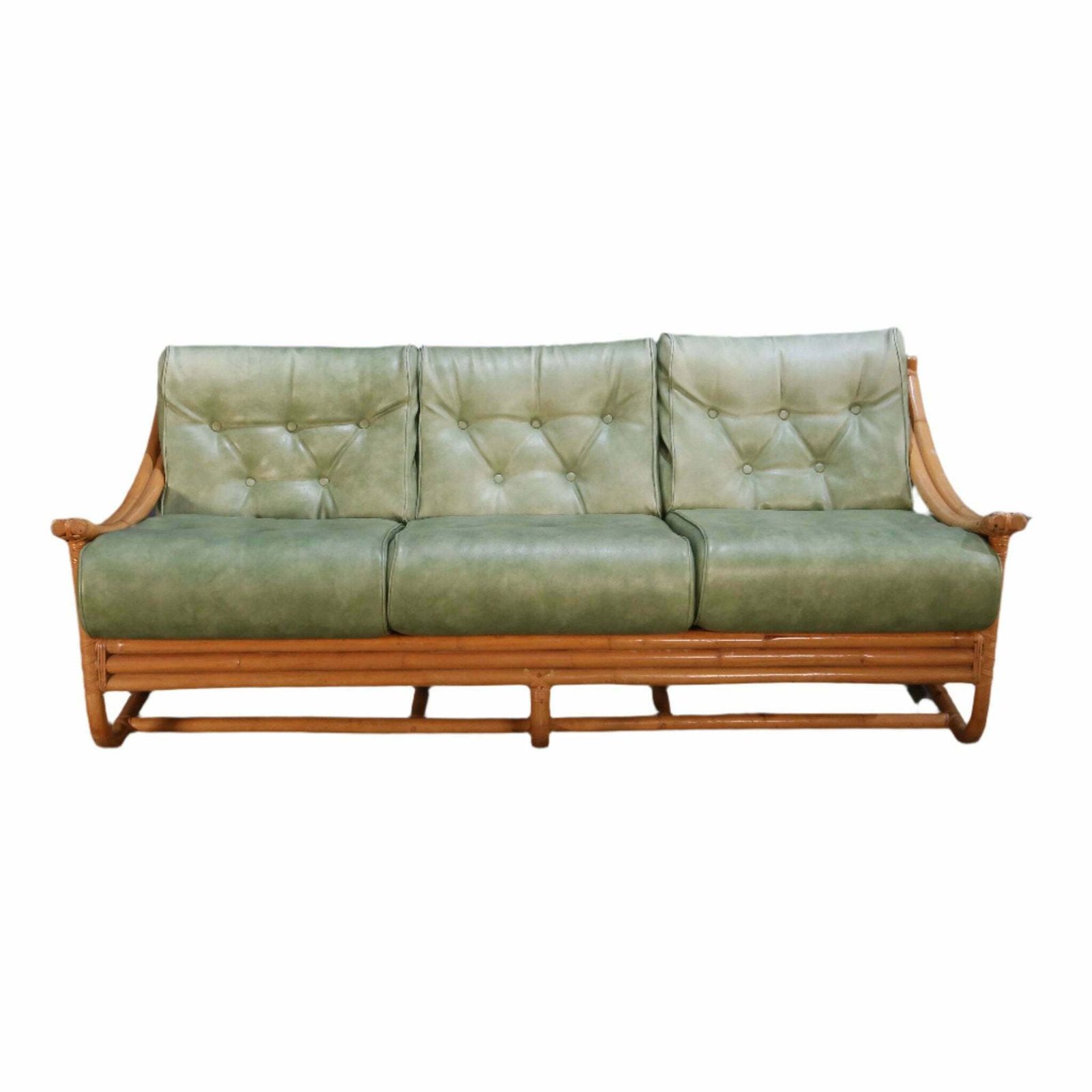 Mid Century Bamboo Sofa By Angraves Of Leicester