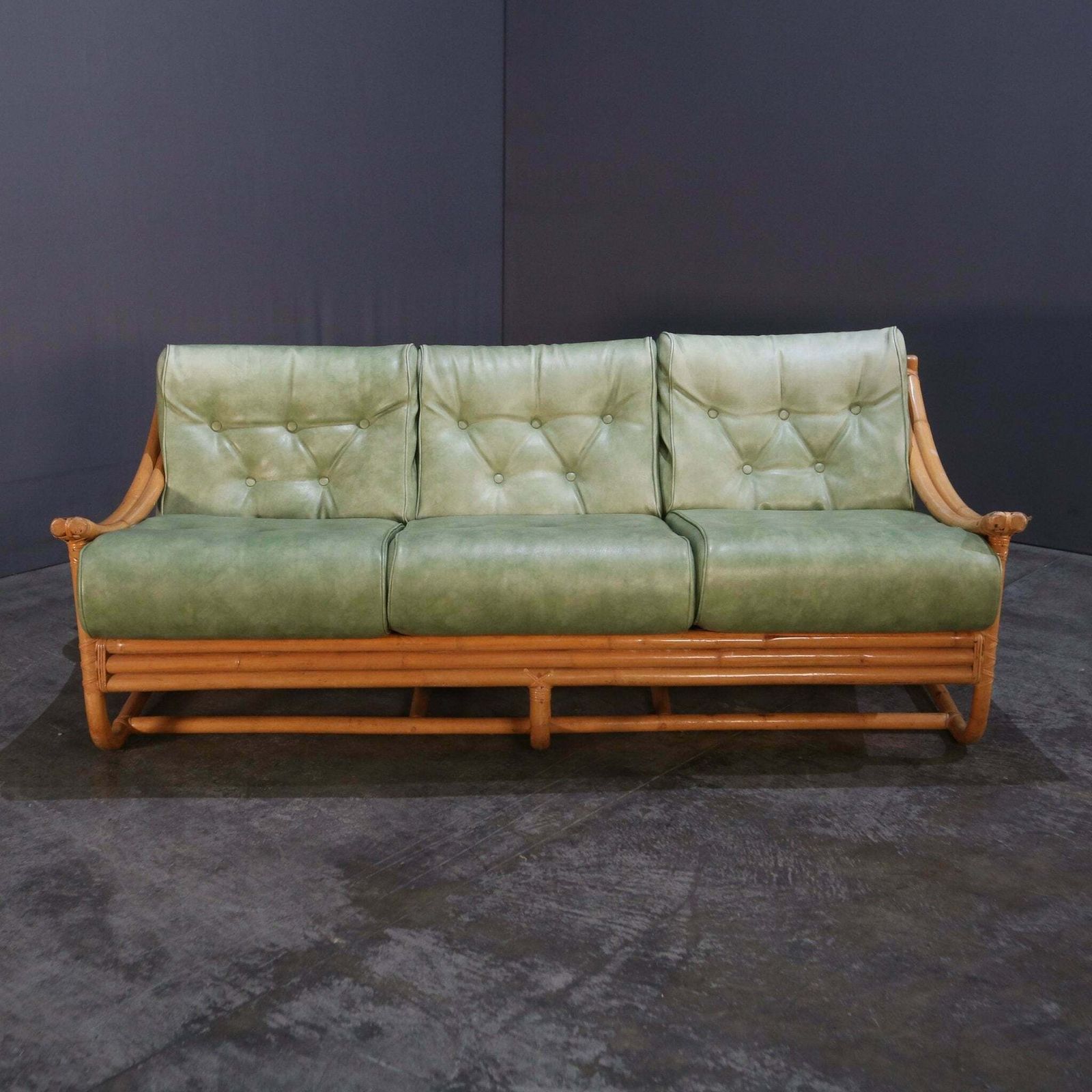 Mid Century Bamboo Sofa By Angraves Of Leicester photo furniture