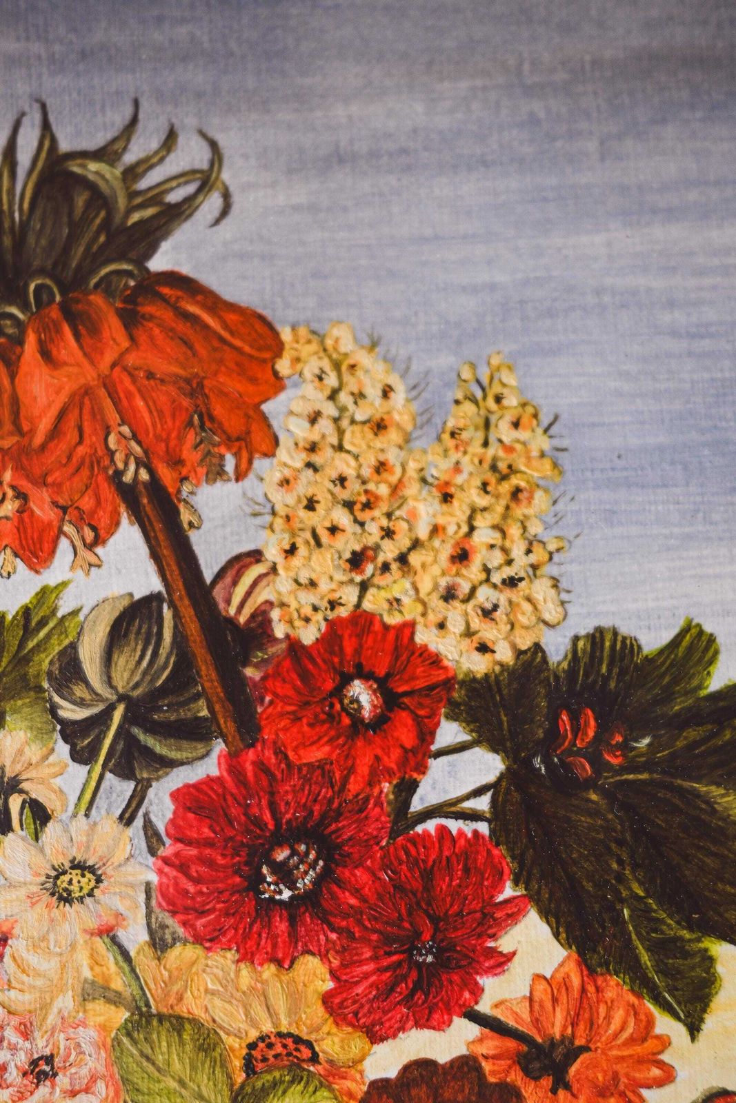 Naif Oil Painting   Colorful Bouquet Of Flowers   Jacquet Lecomte photo Art