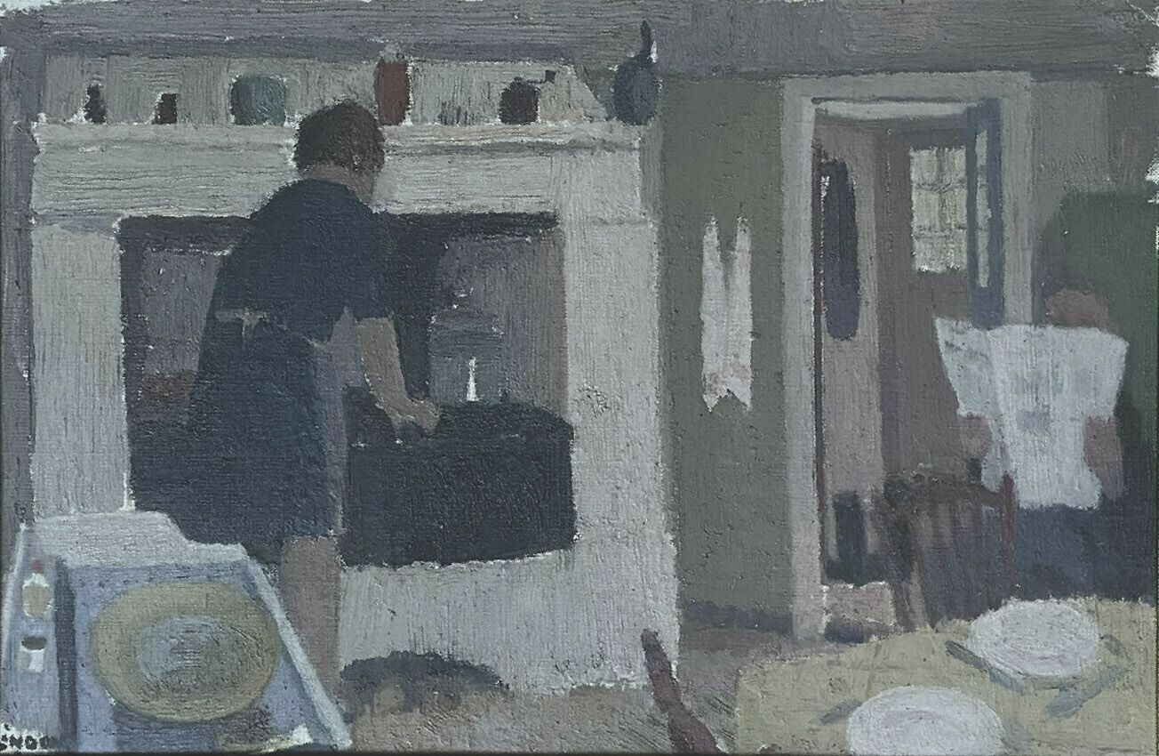 Domestic Bliss By Swedish Artist Kurt Lindon (1910 1985) photo for sale