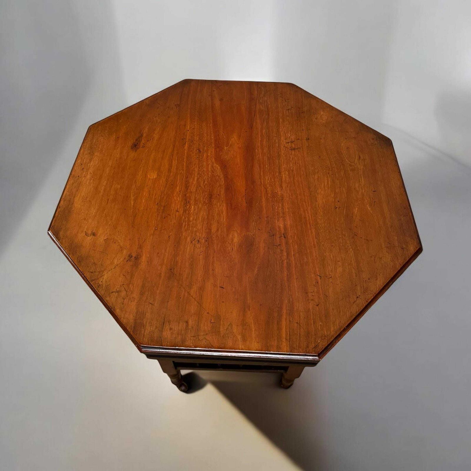 Antique Edwardian Six Sided Top Occasional Table / Made In England C1900 photo vinterior