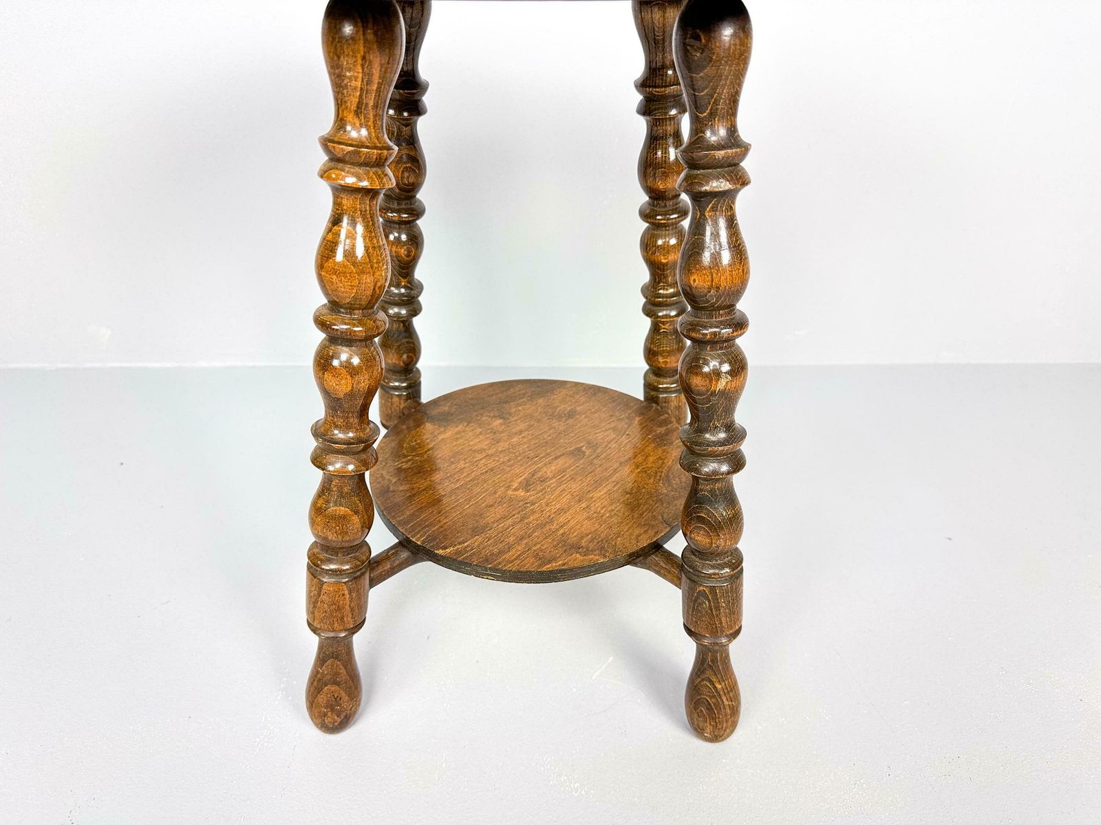 Vintage Carved Stool | Farmhouse And Cottage Decor | Display Table And Plant Stand photo 183.0