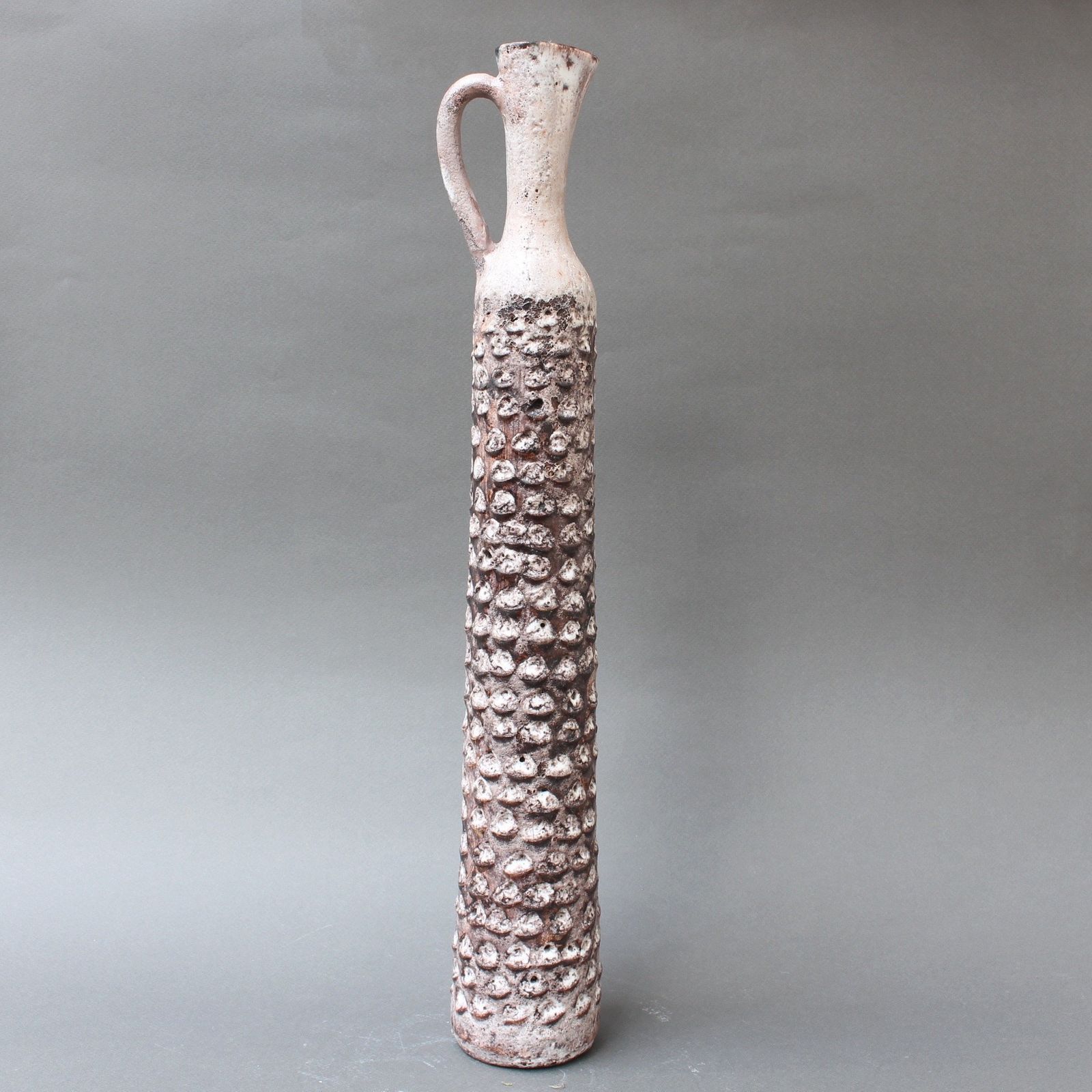 Decorative Elongated Ceramic Flower Vase By Jacques Pouchain (Circa 1950s) photo for sale