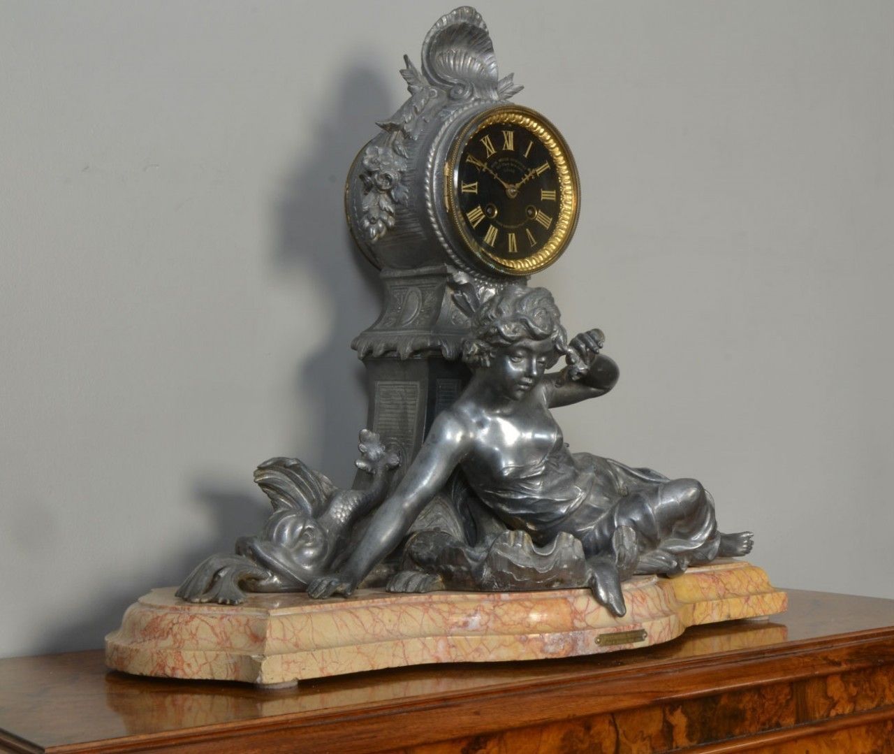 French Mantel Clock Le Premier Miroit Signed Francois Moreau Circa 1870 photo 1320.0
