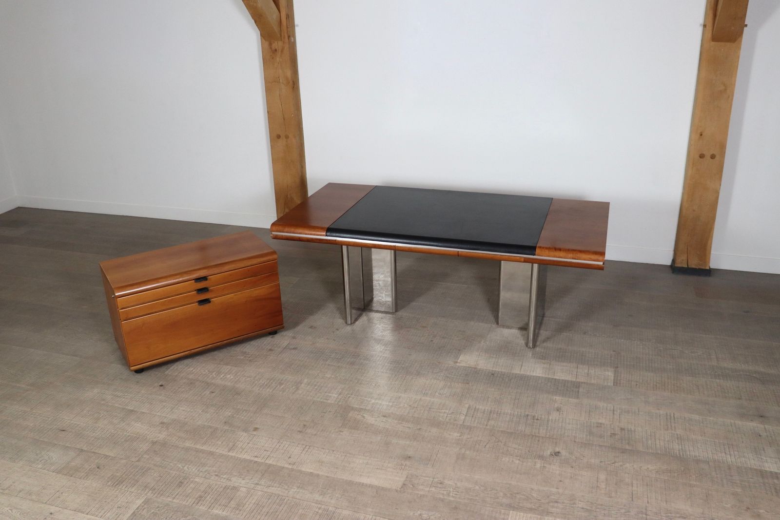 Hans Von Klier For Skipper Executive Desk And Credenza, Italy, 1970s photo 6500.0