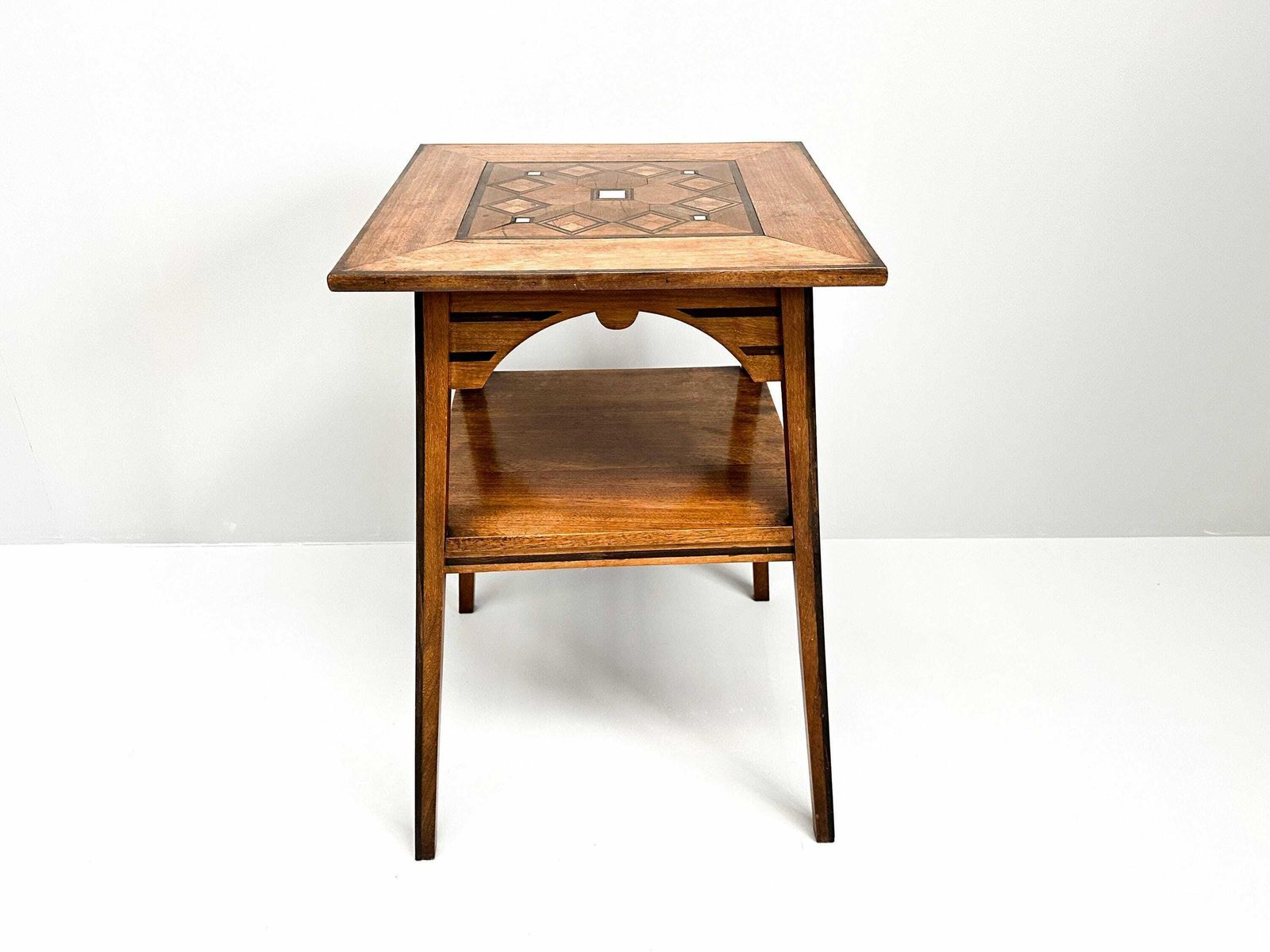 Vintage Art Deco Inlaid Side Table, 1930s Design | Dutch Amsterdam School photo for sale