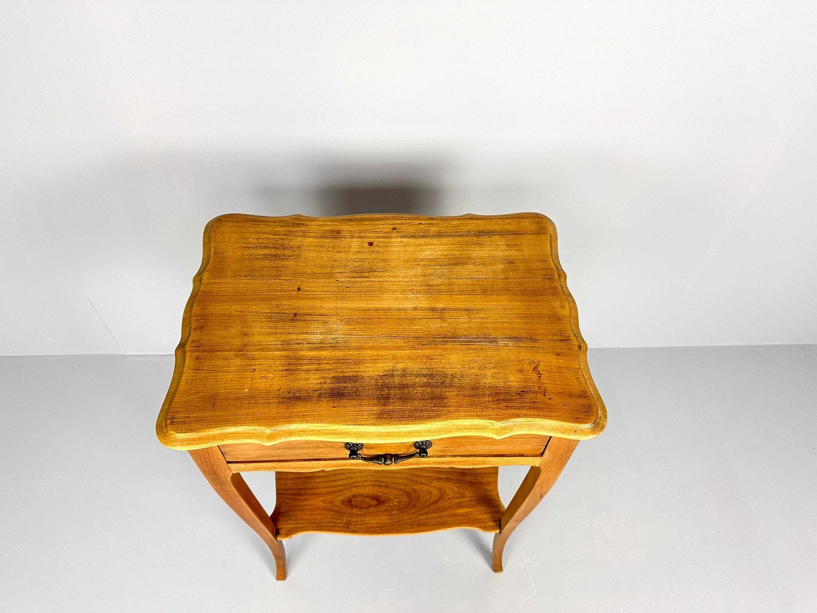 Vintage Wooden Side Table | Pedestal Plant Stand | Hall Or Accent Table photo buy