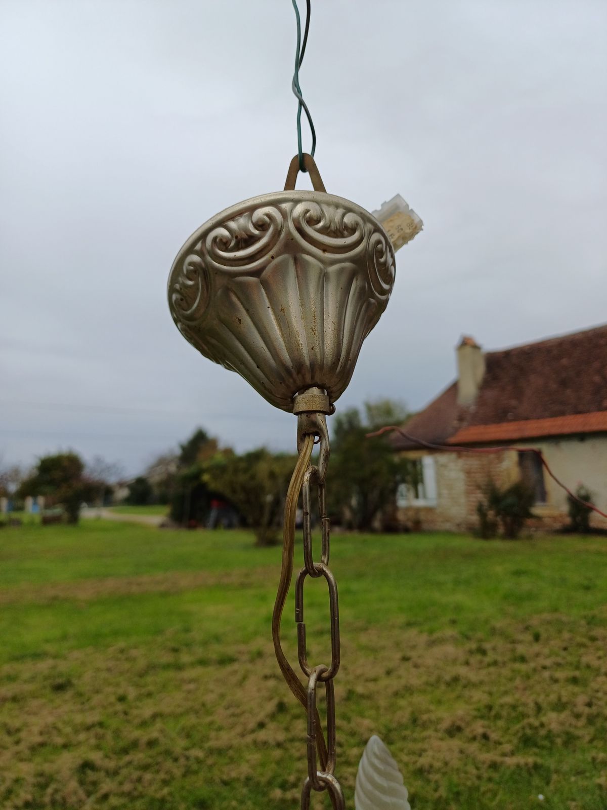 Lighting Pair Of Glass And Crystal Pampilles And Bobéches Chandeliers photo