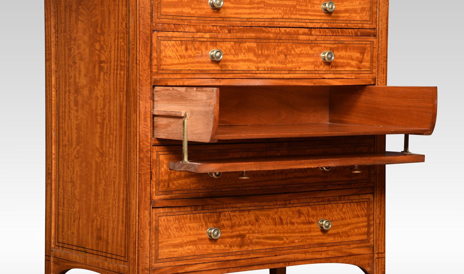 Satinwood Inlaid Music Chest photo Furniture