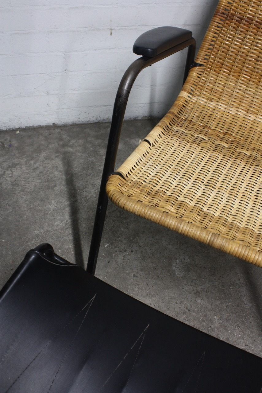 1960s Cane Lounger And Foot Stool By Alf Svensson For Ljungs Industrier Ab photo vintage