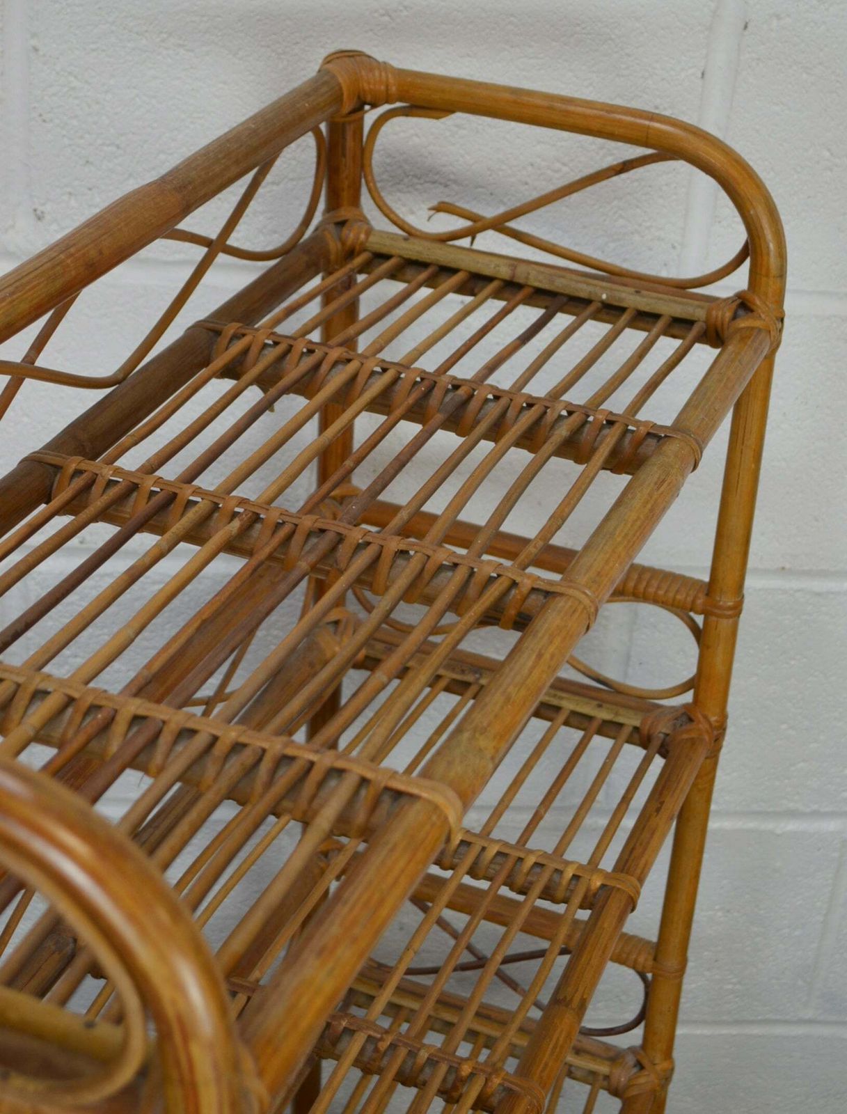 Vintage Bamboo Bookshelf, Mid 20th Century photo 145.0