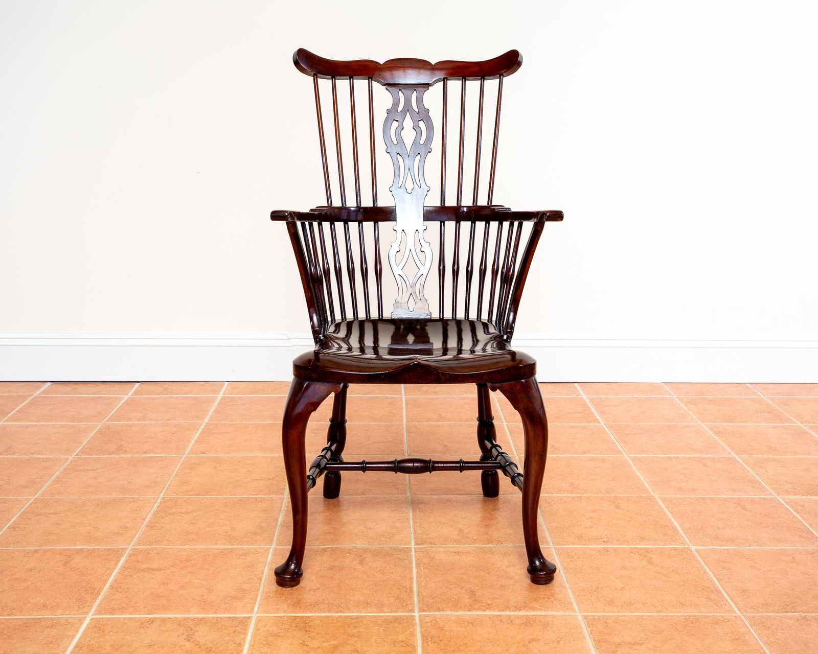 Fine Thames Valley Windsor Chair Mahogany 18th Century Fine Antiques Windsor Armchair Country House Antiques Stamped Windsor Chair 1790 1810
