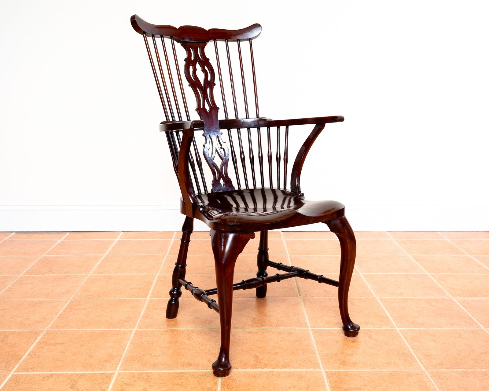 Fine Thames Valley Windsor Chair Mahogany 18th Century Fine Antiques Windsor Armchair Country House Antiques Stamped Windsor Chair 1790 1810 photo furniture