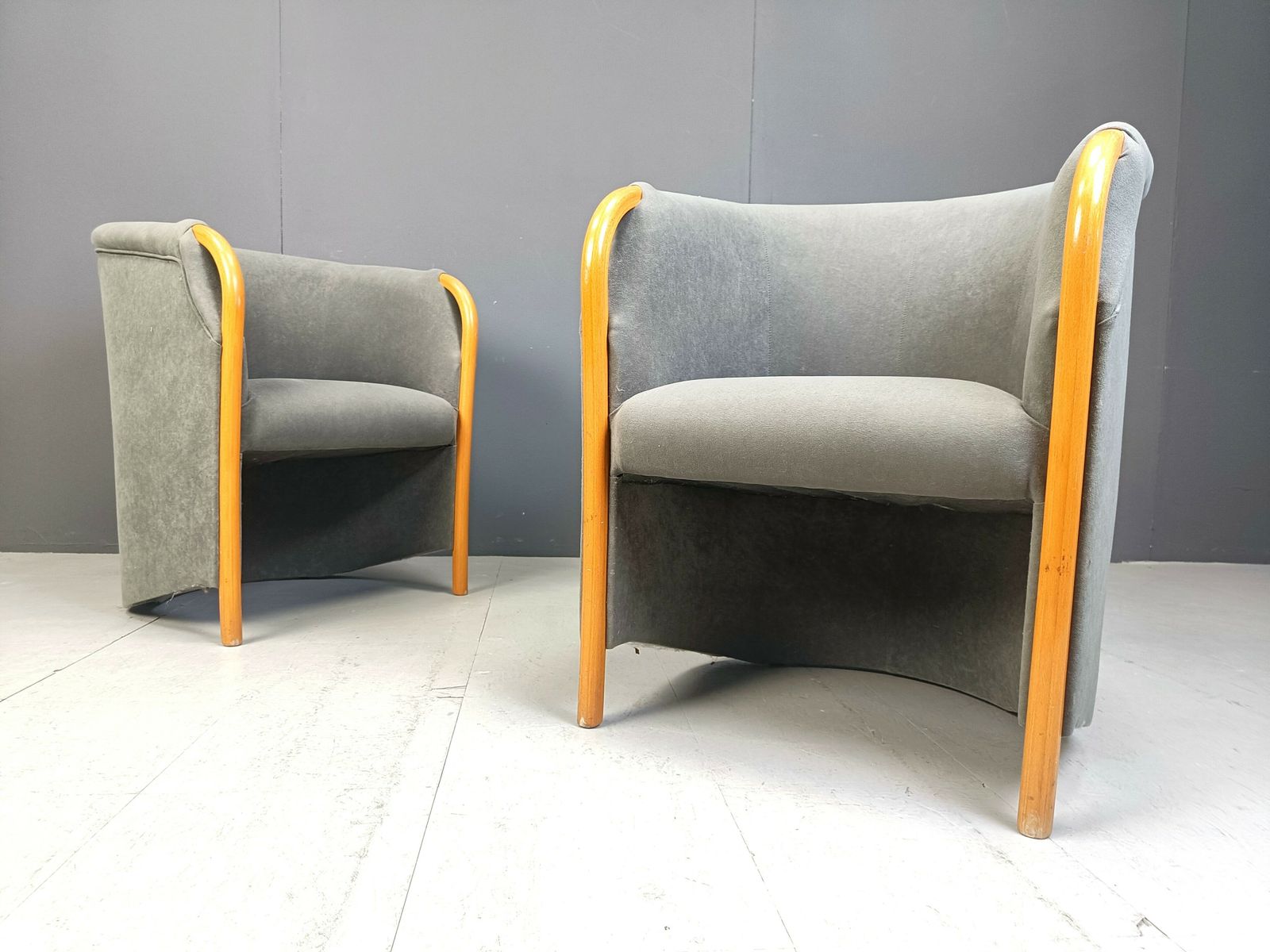 Pair Of Italian Armchairs, 1980s