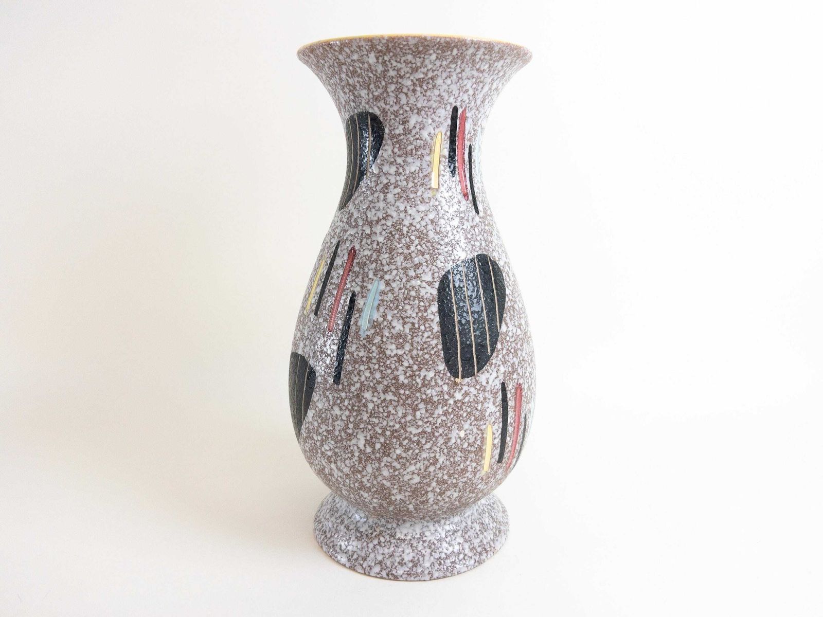 Large Floor Vase By Scheurich Keramik   1950s Mid Century Ceramic Vase   West German Pottery Scheurich 215 33 photo Home Decor