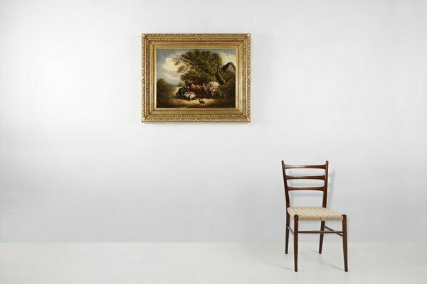 Belgian Artist, Large Baroque Scene, 1900, Oil On Canvas, Framed photo furniture