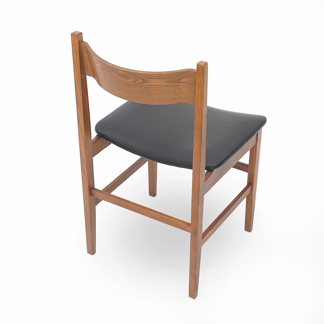 4 Wooden Chairs With Padded Seat, 1950s photo vinterior