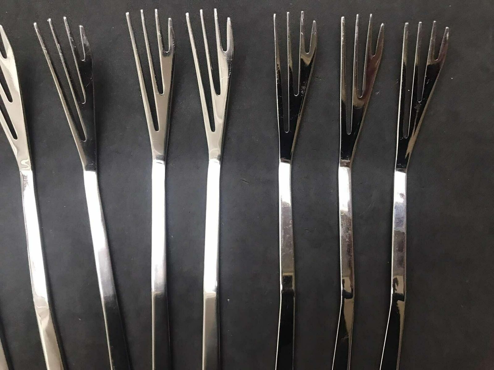 photo furniture Modernist Set Flatware French Design Space Age Stainless Steel Modernist Design French Casual Lunch Gift Post Modern Vintage 12 Settings