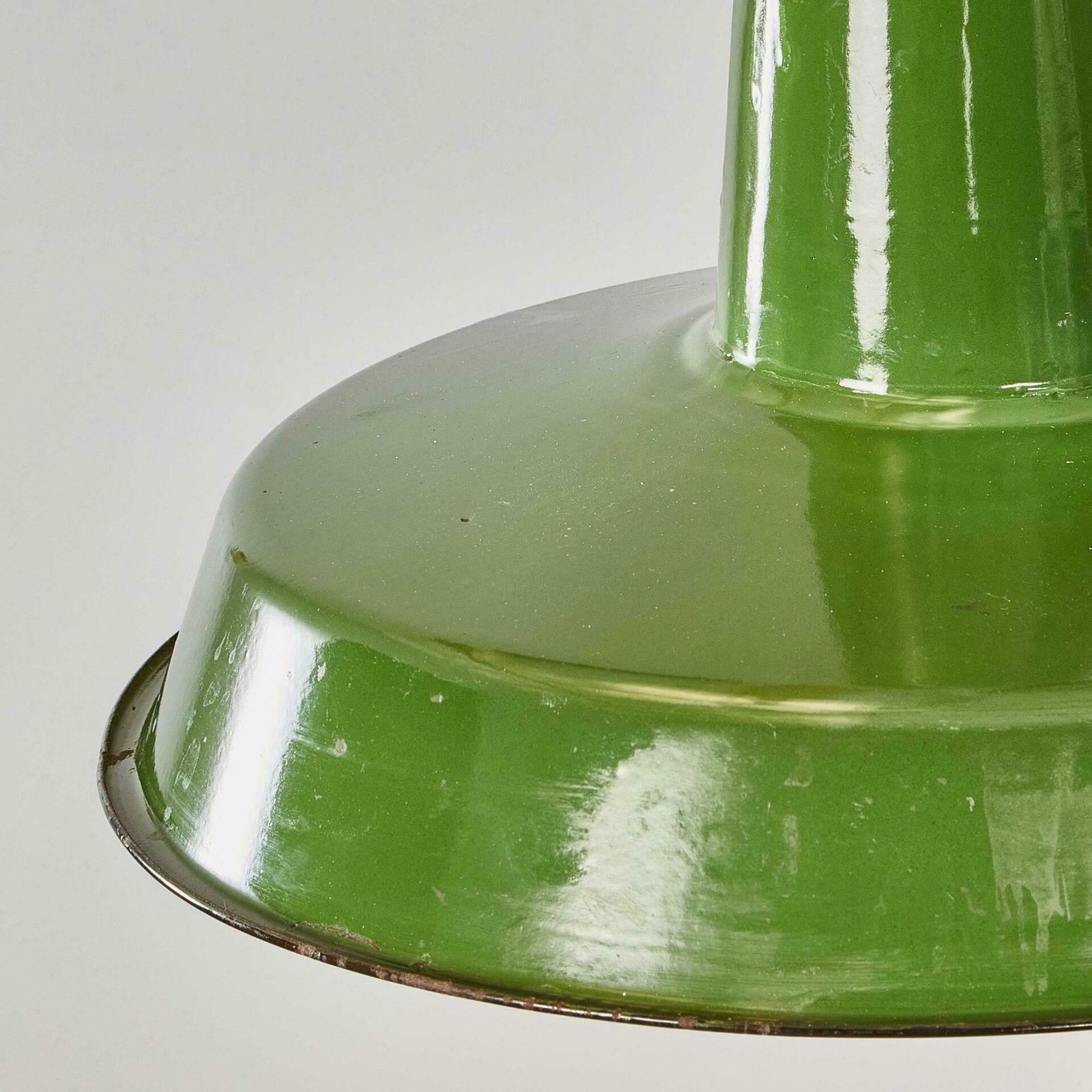 1960's Industrial Green Enamel Pendant Lamps photo buy