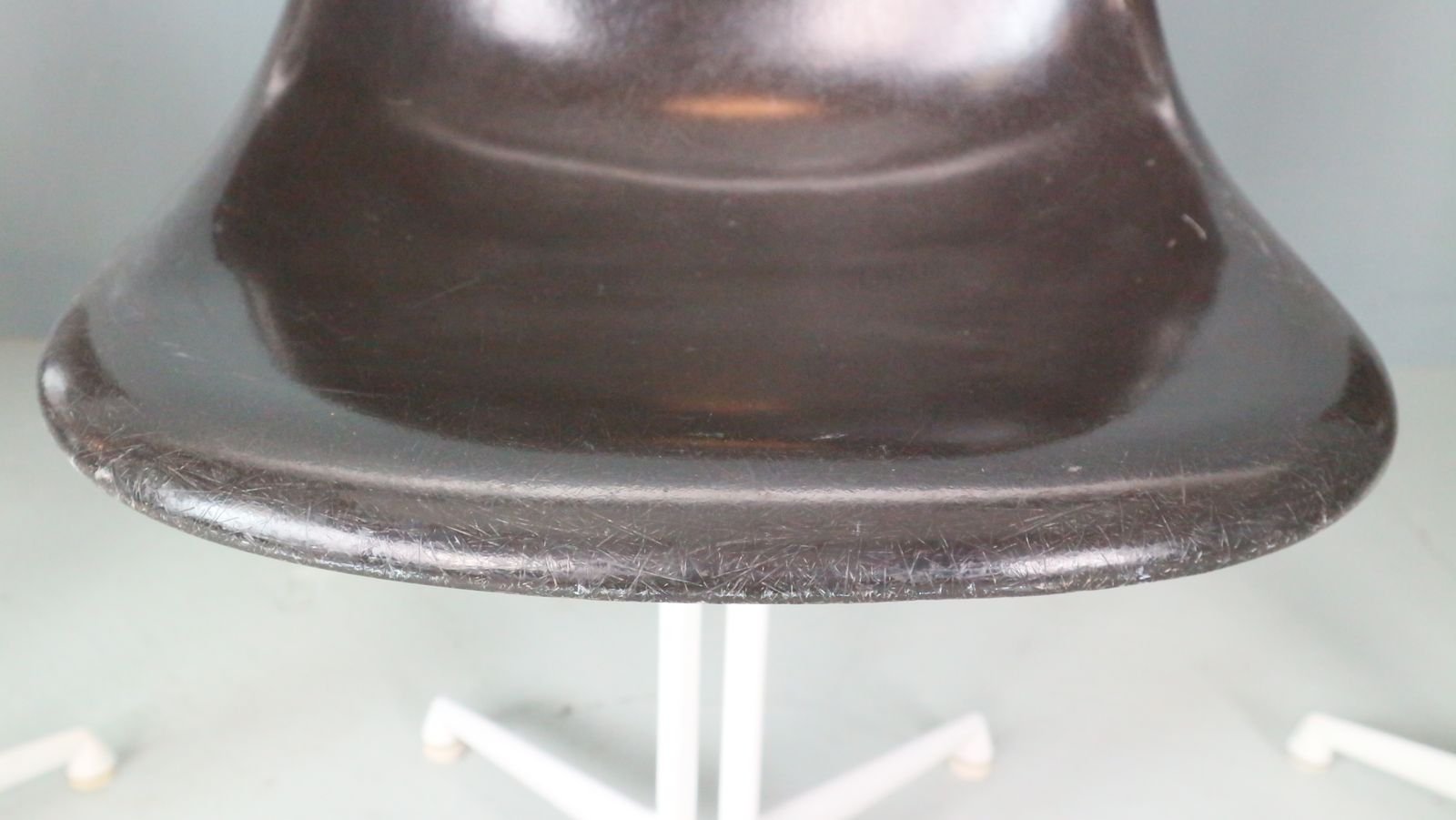 Furniture Charles & Ray Eames Set Of 4 Off Black"La Fonda" Chairs For Herman Miller, 1960 photo