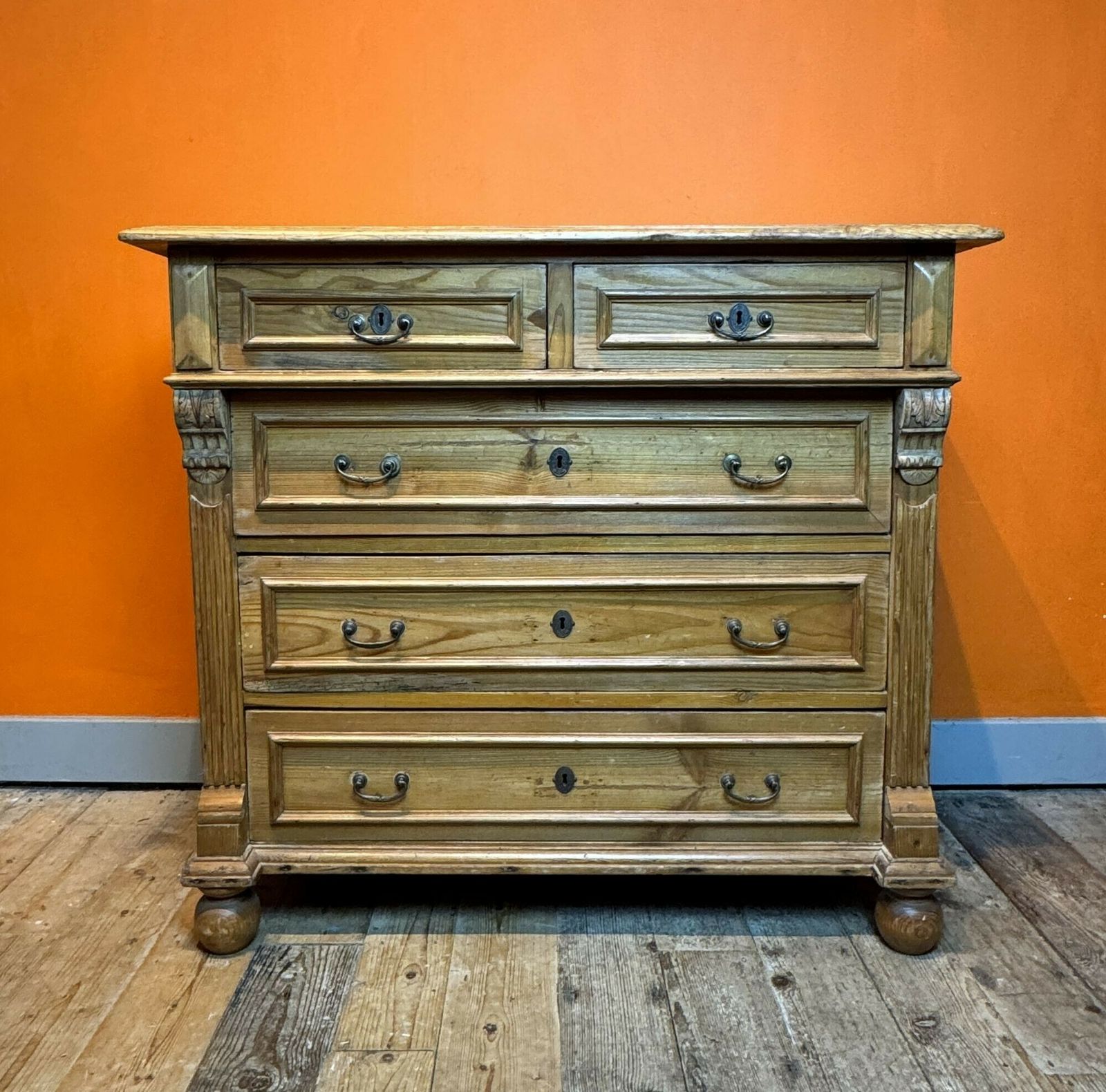Antique North European Pine Chest Of Drawers photo for sale