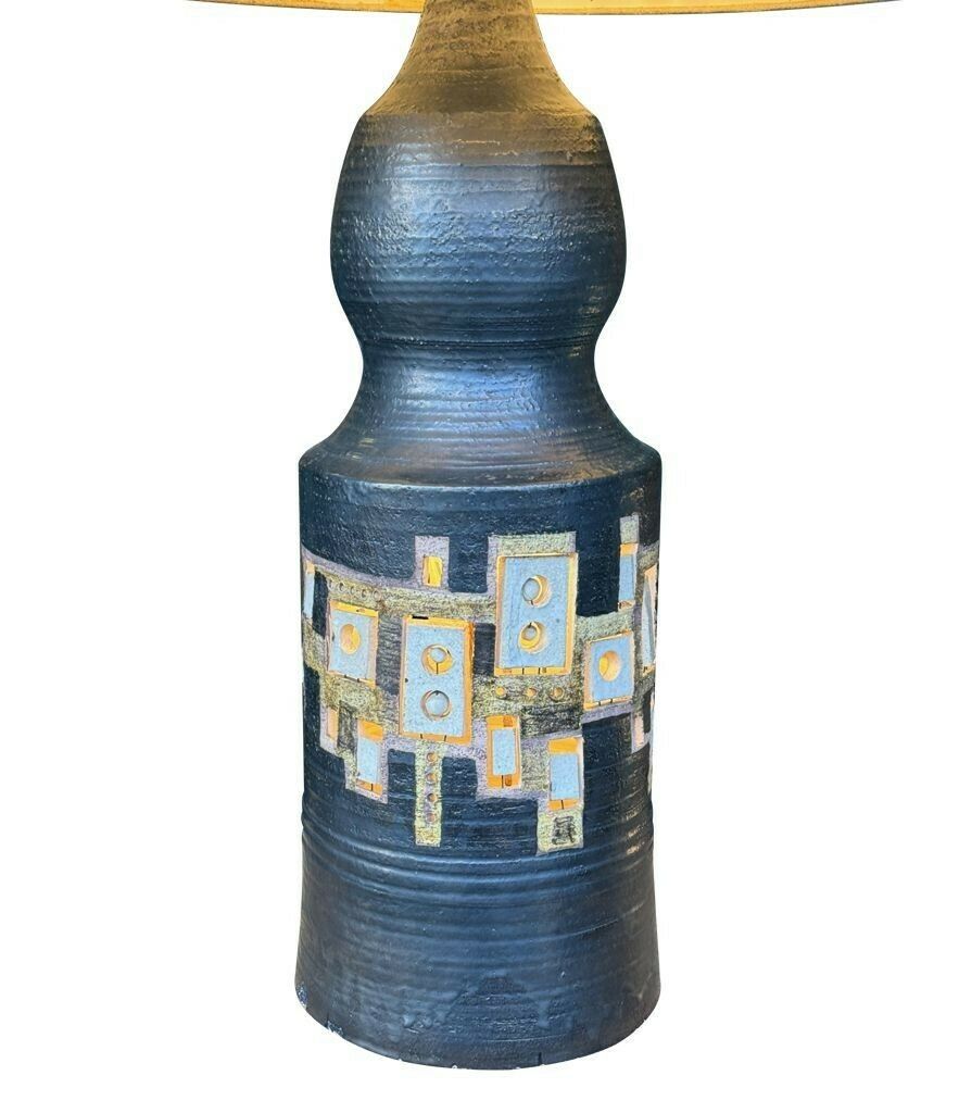 A Very Large 1960s Ceramic Lamp By French Ceramicist Georges Pelletier For Accolay Potteries photo for sale