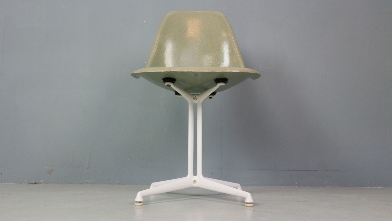 Charles & Ray Eames "La Fonda" Sea Foam Green Fiberglass Chairs Herman Miller
