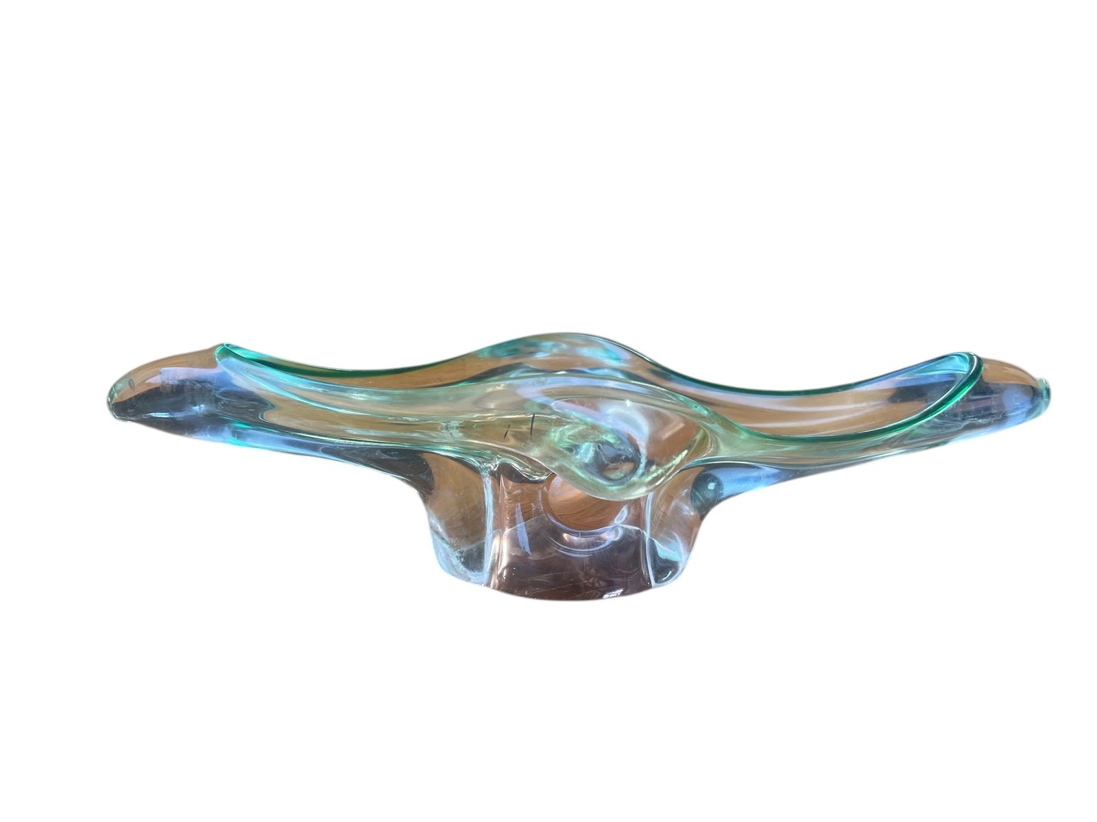 Mid Century Murano Art Glass Bowl.Mid Century Murano Art Glass Bowl. photo for sale