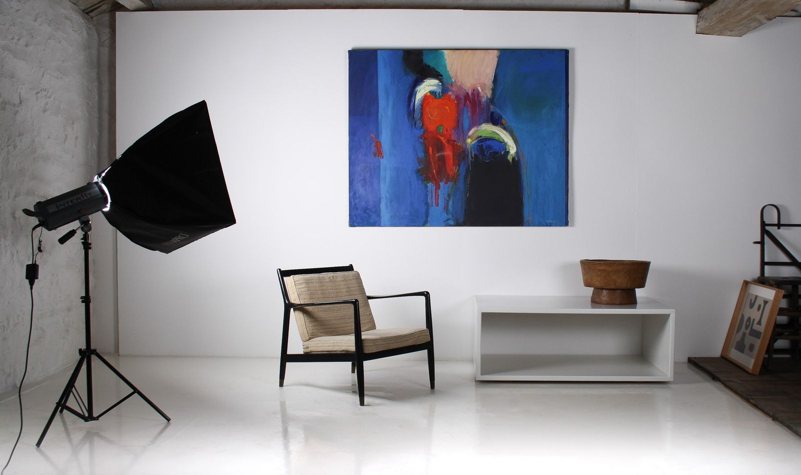 A Large Abstract Oil On Canvas Painting By Robert K Mckellar (1945 2009) photo Art
