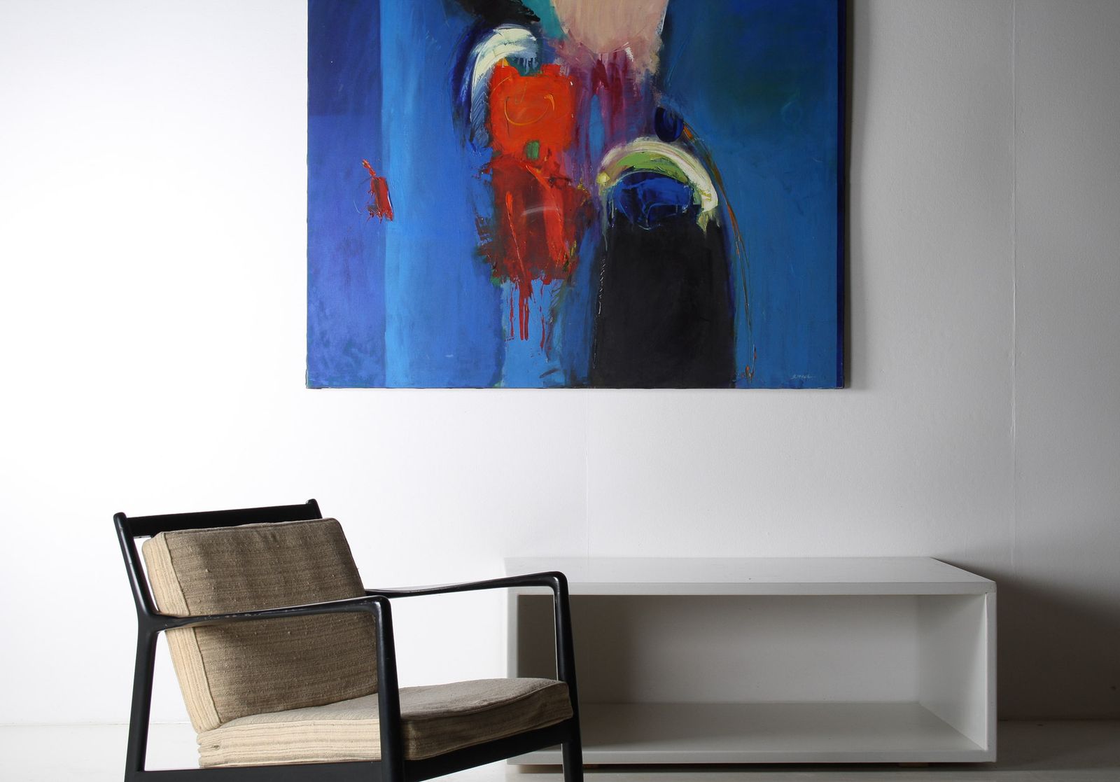 A Large Abstract Oil On Canvas Painting By Robert K Mckellar (1945 2009) photo 4850.0