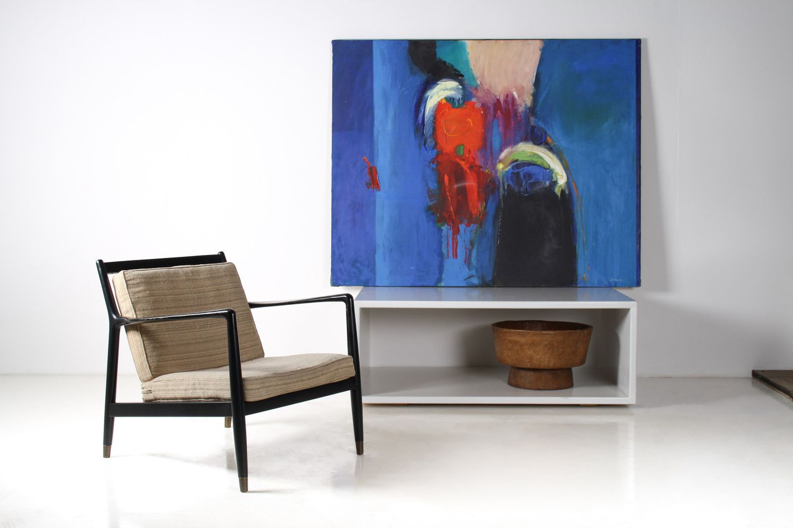 Art A Large Abstract Oil On Canvas Painting By Robert K Mckellar (1945 2009) photo
