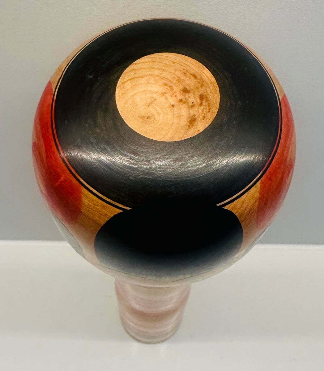 Vintage Striped Japanese Traditional Kokeshi Doll   Yajirou Kei photo 85.0