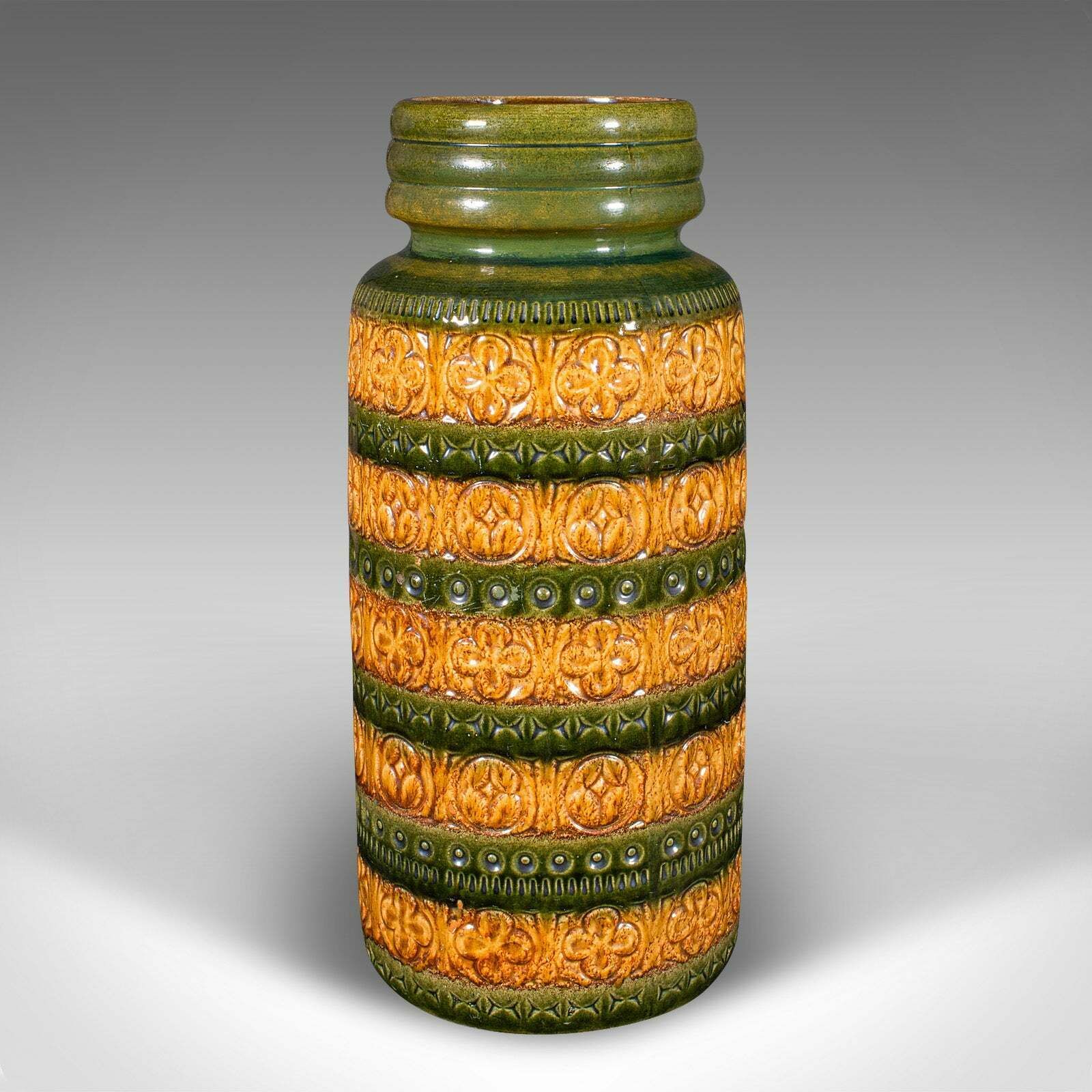 Tall Vintage Lava Stick Stand, German, Ceramic, Hall, Umbrella, Large Vase, 1970 photo 795.0