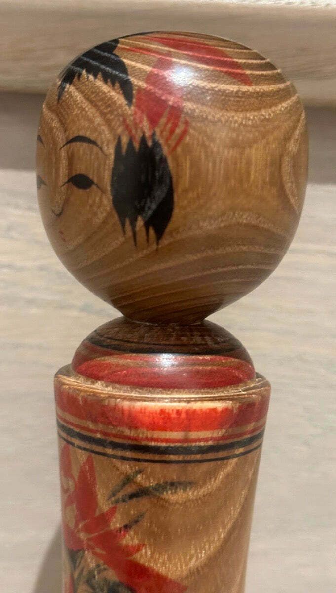 Small Vintage Grained Japanese Traditional Kokeshi Doll photo buy