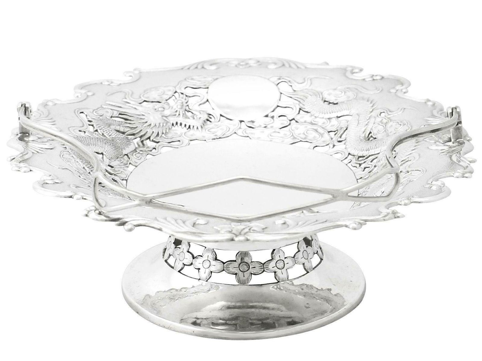 Antique Chinese Export Silver Basket photo Home Decor