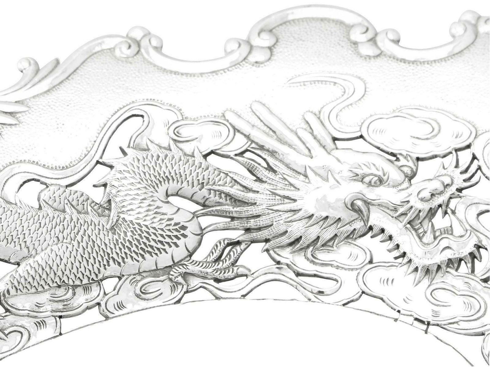 Antique Chinese Export Silver Basket photo vinterior