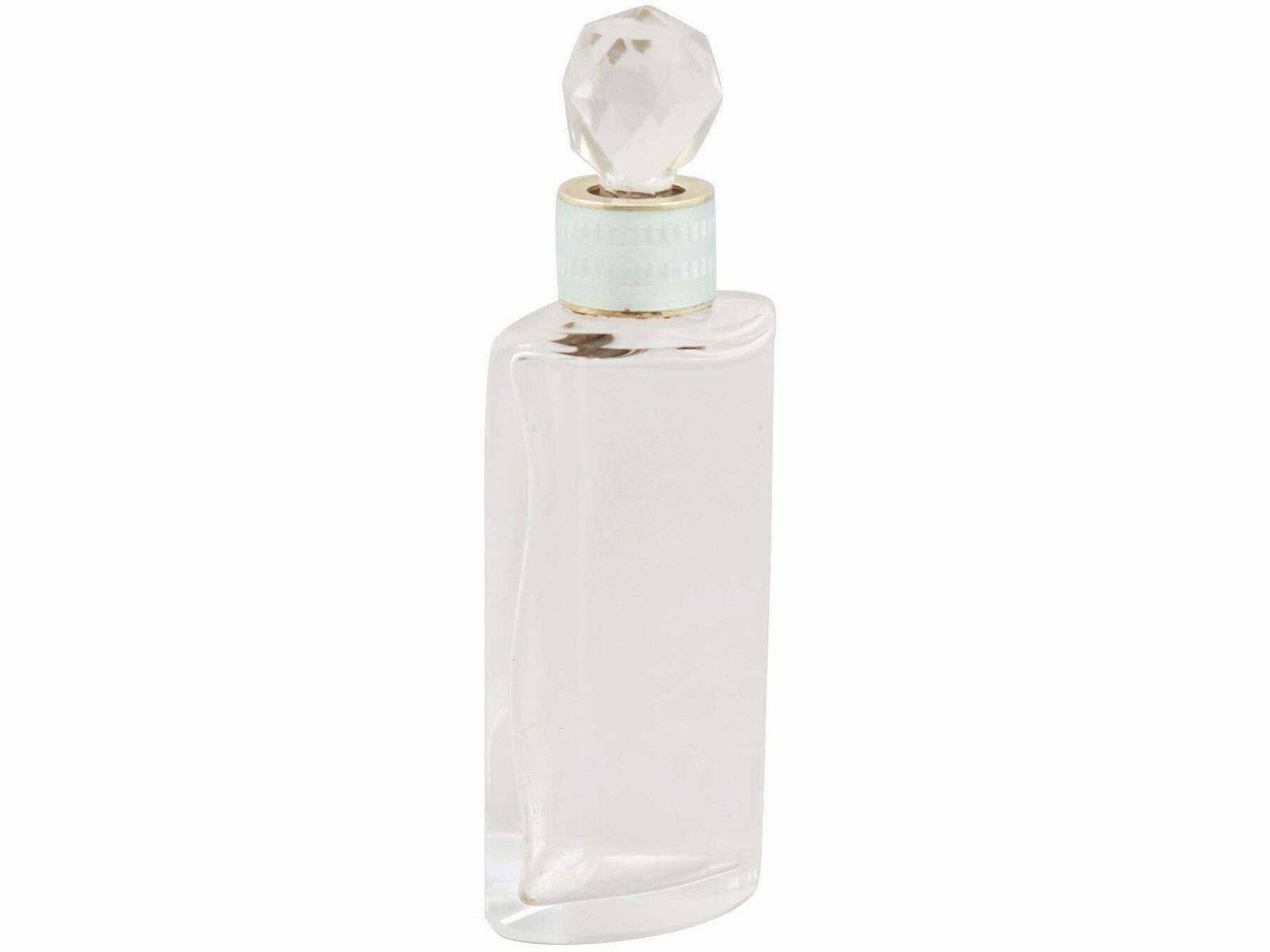 photo for sale Antique Boxed 1912 Sterling Silver Enamel And Glass Scent Bottles