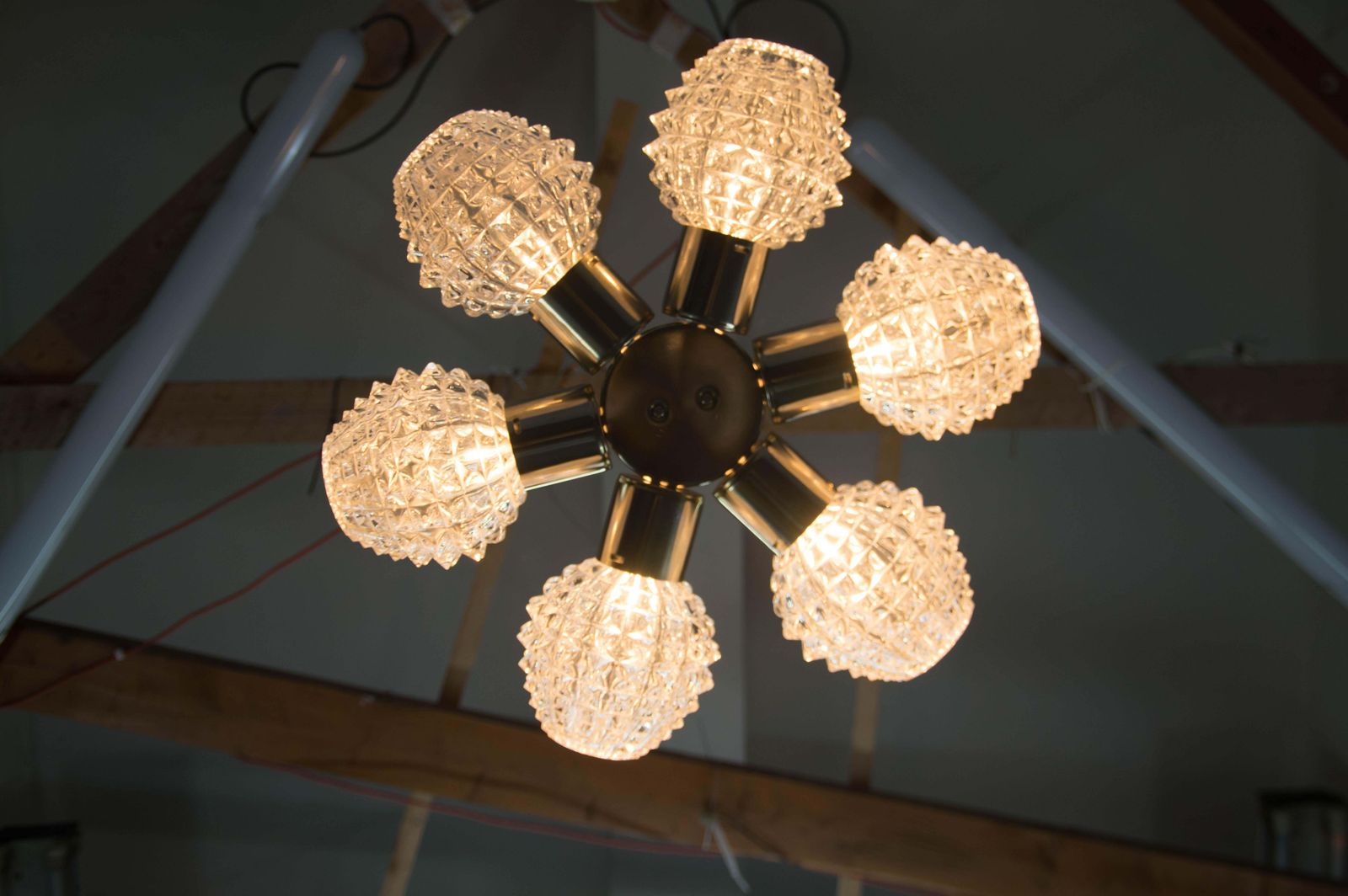Mid Century Chandelier By Kamenicky Senov, 1970s photo vintage