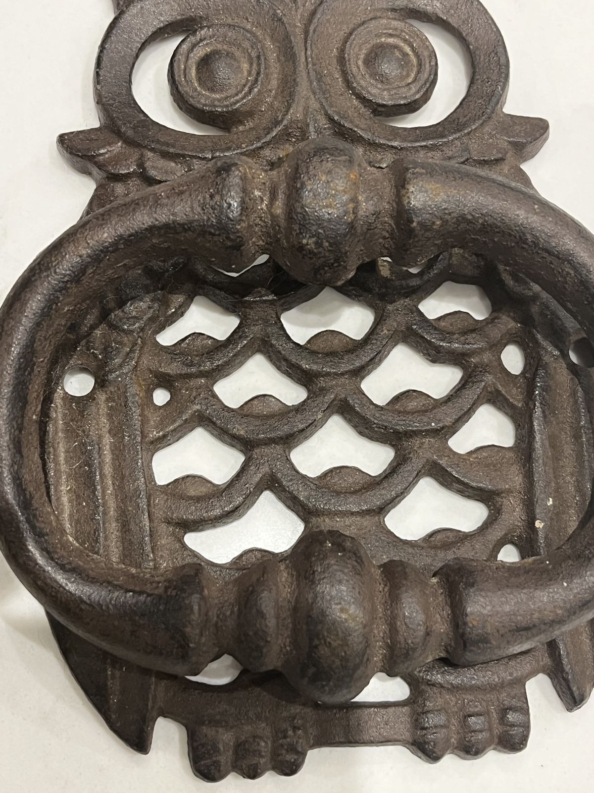 Wrought Iron Owl Door Knocker photo for sale