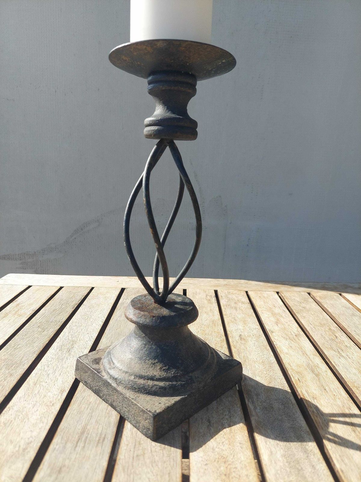 Vintage Iron Candle Holder / Vintage Iron Candlestick / Industrial Style / Mid Century Cande Holder / Industrial Candlestick / Italy / 80's photo furniture