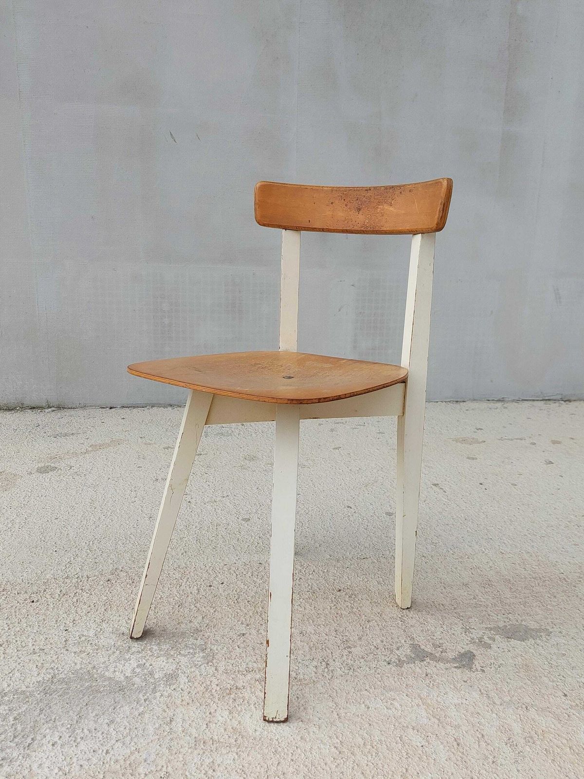 Mid Century Wooden Dining Chair / Retro Chair / Designer Chair / Niko Kralj For Marles/Vintage Rustic Design / Cross Base/Yugoslavia / 70's photo vinterior
