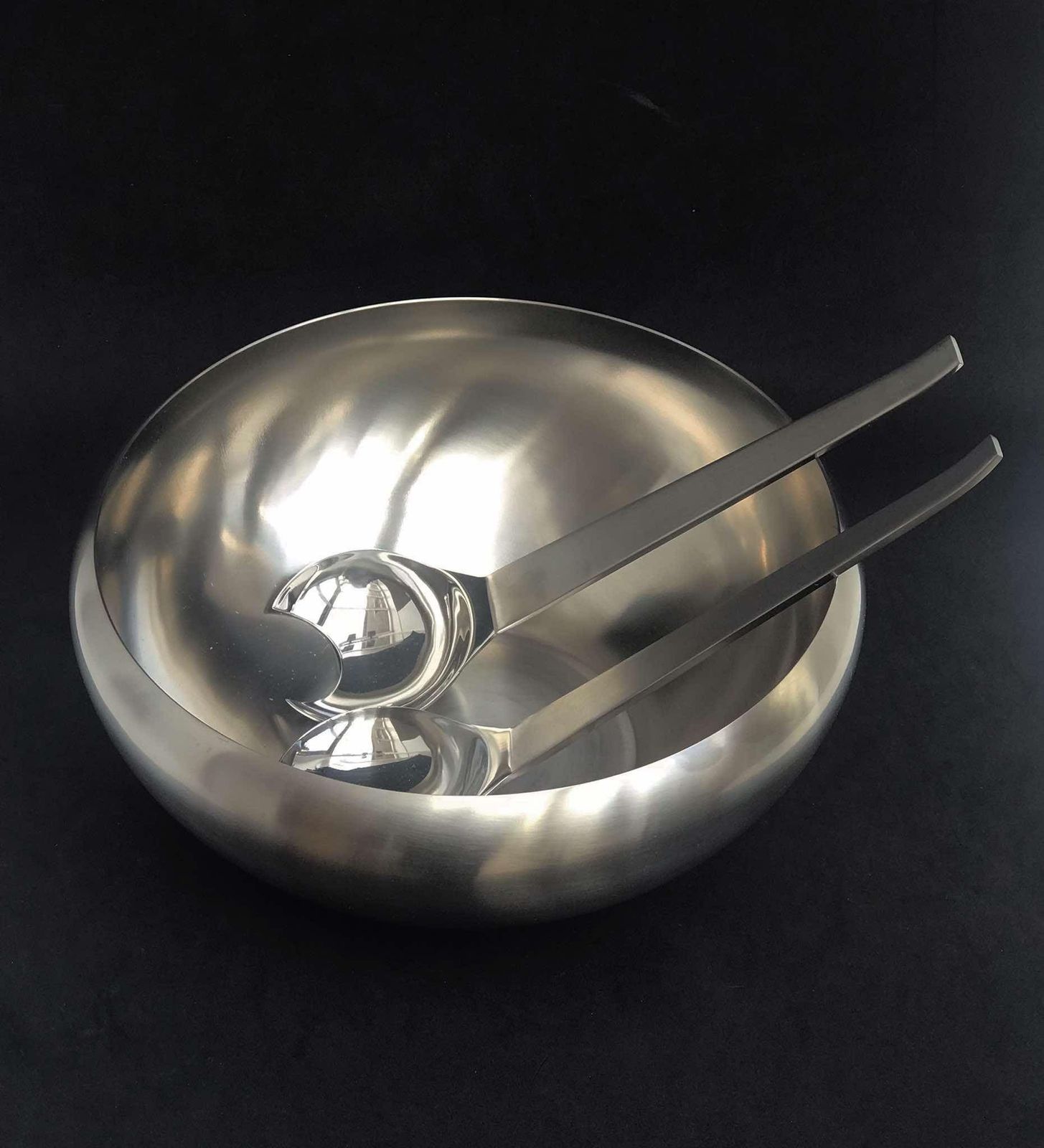Salad Bowl And Serving Flatware Modernist Carl Auböck Design Morinox Amboss 50s Post Modern Lunik 2060 Modern Austrian Design Luxury Gift