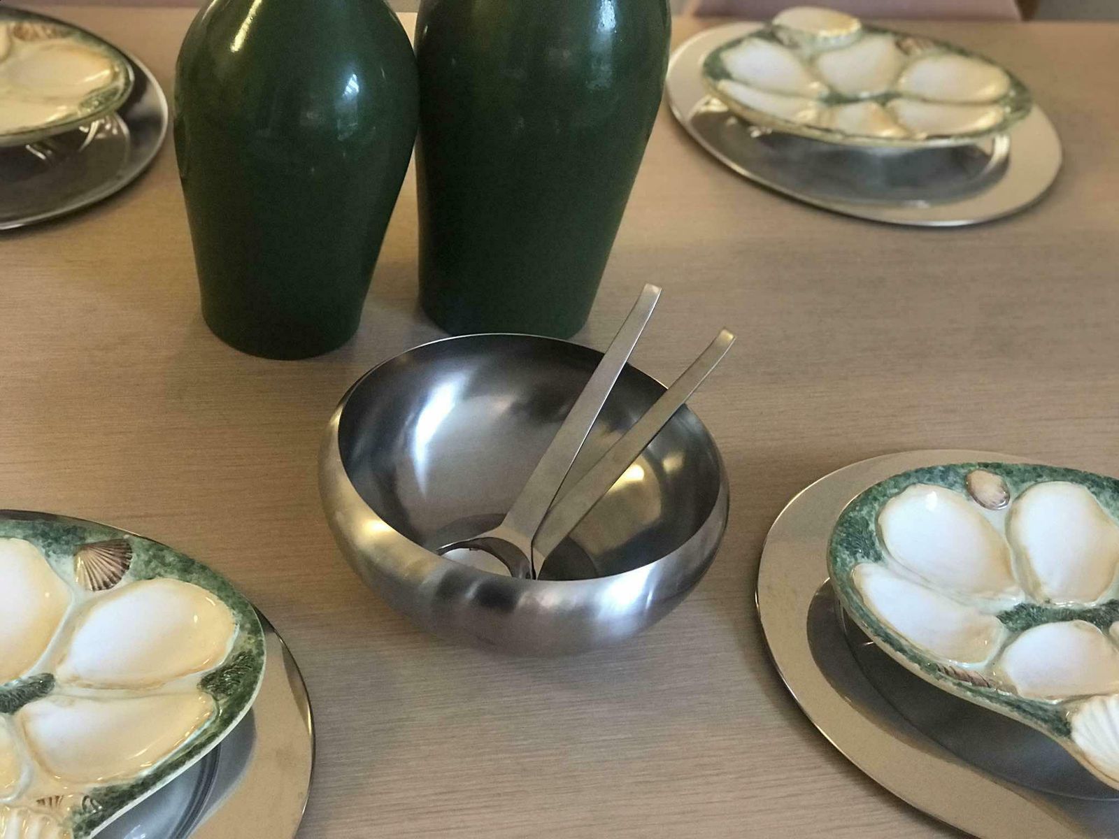 Salad Bowl And Serving Flatware Modernist Carl Auböck Design Morinox Amboss 50s Post Modern Lunik 2060 Modern Austrian Design Luxury Gift photo 522.0