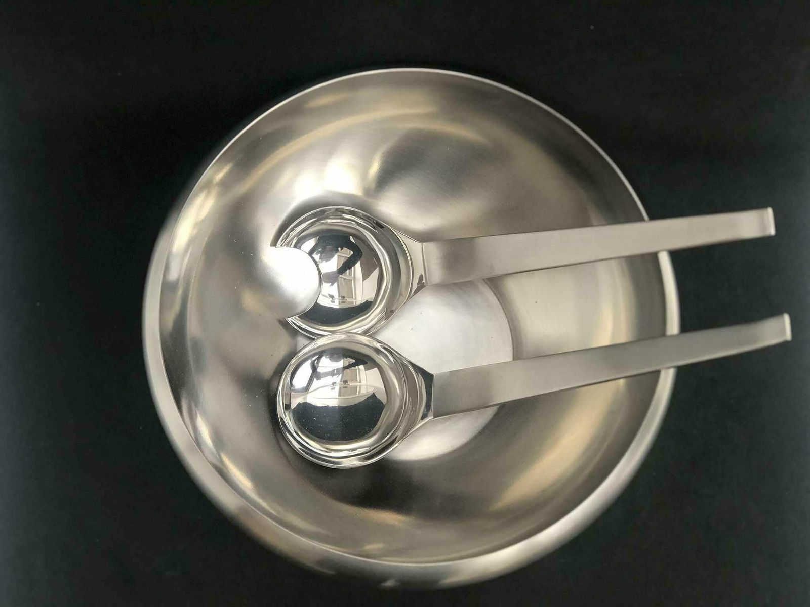 Salad Bowl And Serving Flatware Modernist Carl Auböck Design Morinox Amboss 50s Post Modern Lunik 2060 Modern Austrian Design Luxury Gift photo vintage