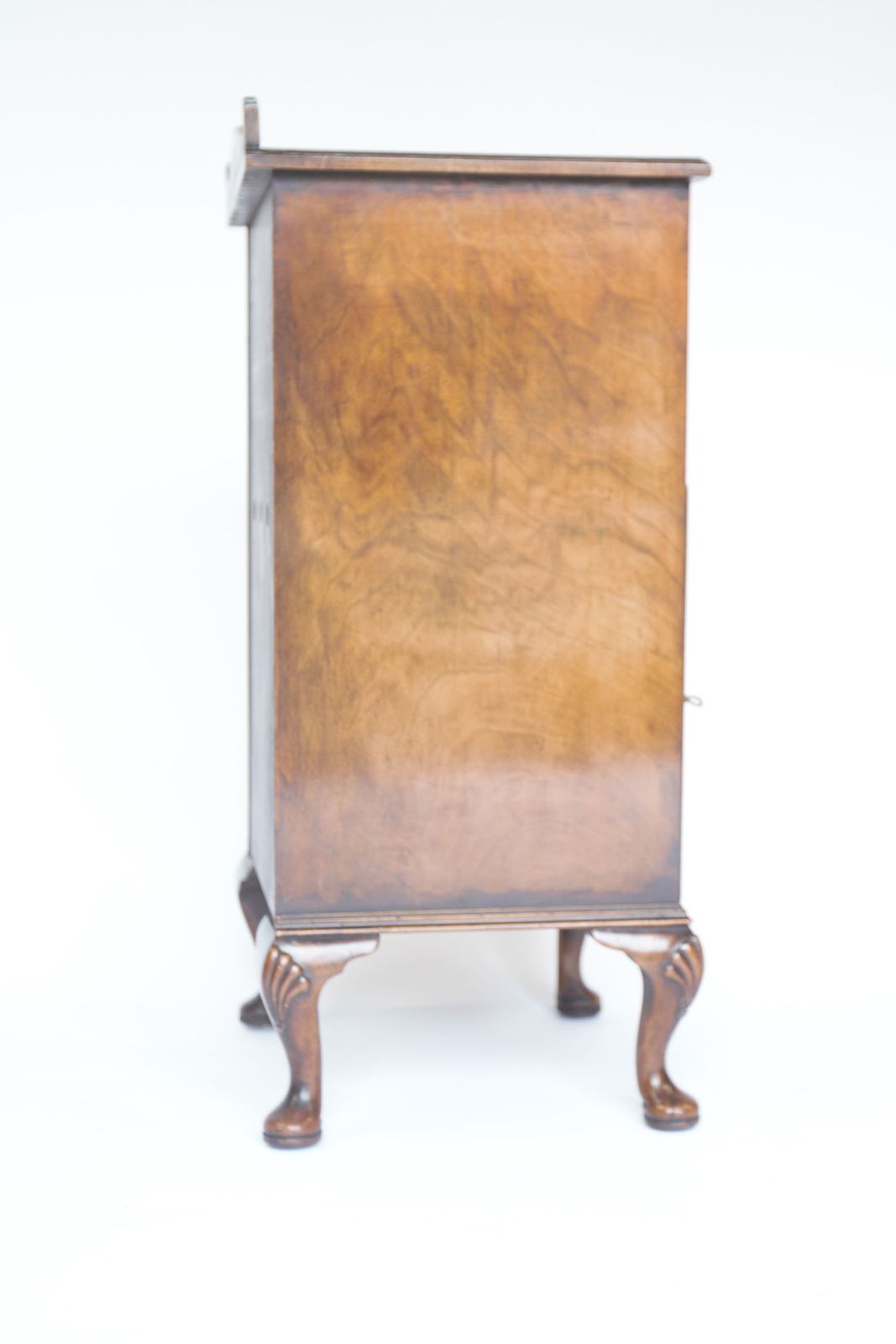 Walnut Queen Anne Style Bedside Table photo for sale