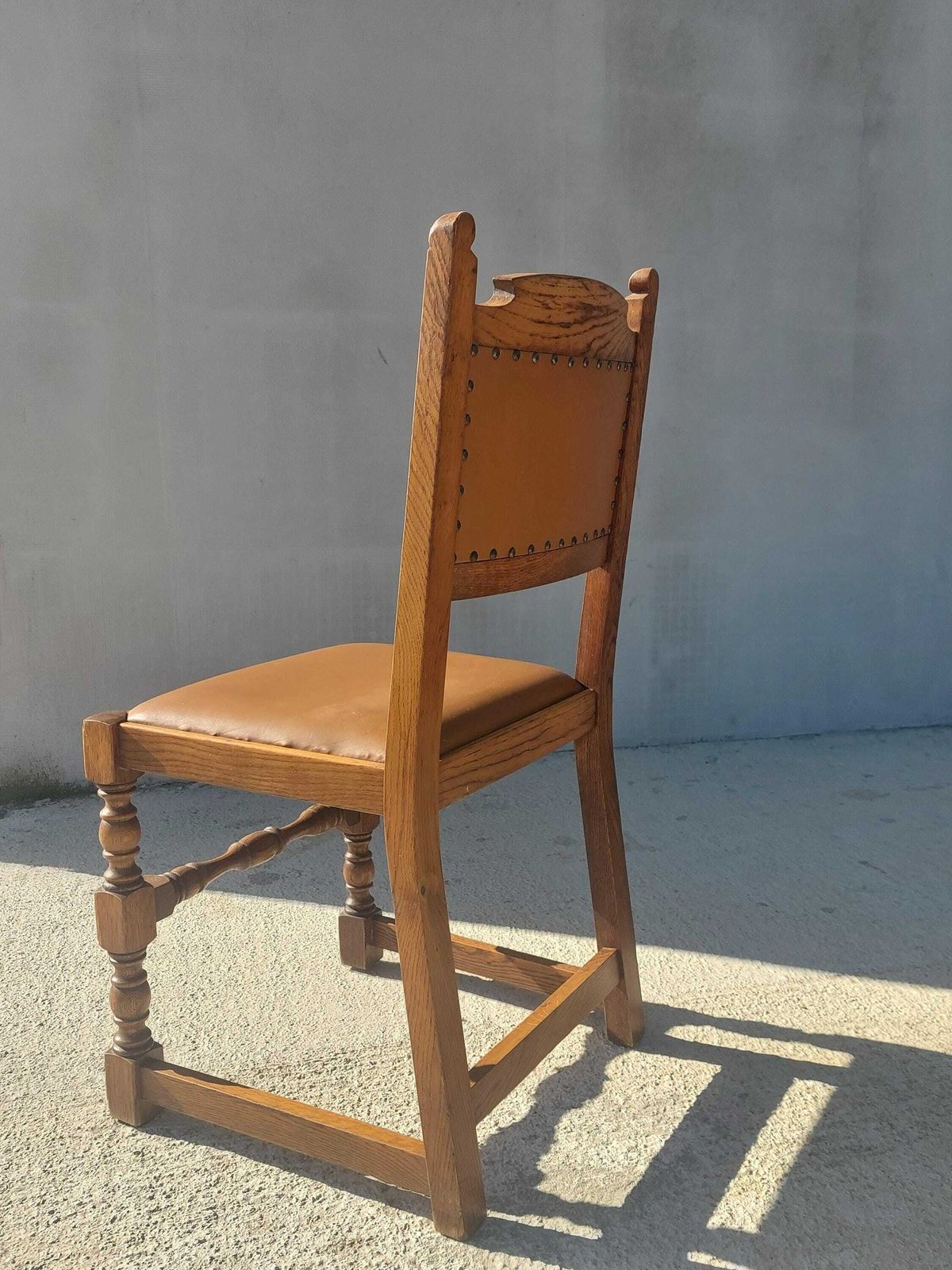 Vintage Dining Chair / Rustic Dining Chair/ Vintage Cottage Chair/ Massive And Leather Chair/ Retro Chair/ Mcm Chair/ Rustic Design/70's photo Furniture