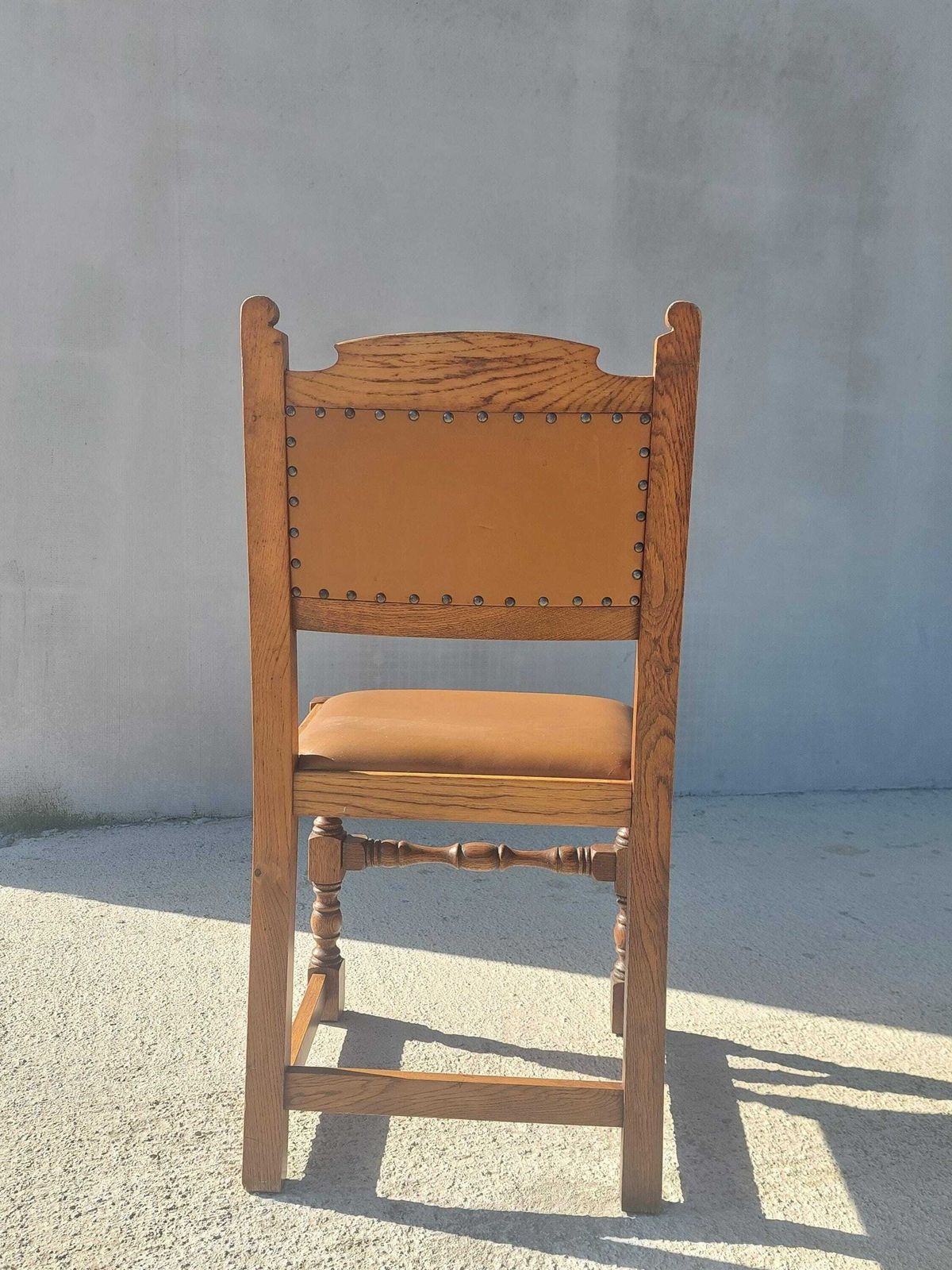 Vintage Dining Chair / Rustic Dining Chair/ Vintage Cottage Chair/ Massive And Leather Chair/ Retro Chair/ Mcm Chair/ Rustic Design/70's photo 210.0