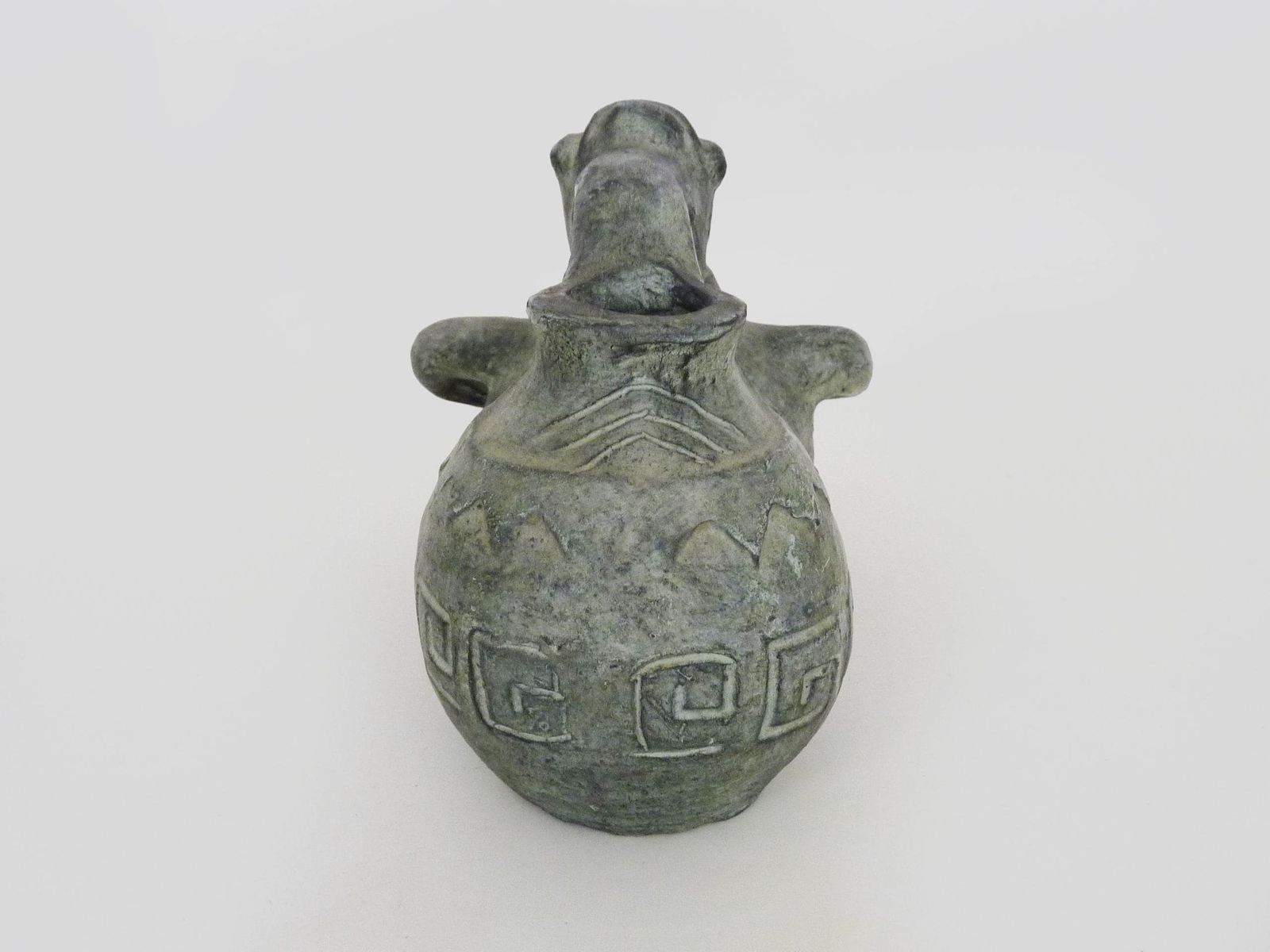 Zoomorphic Ceramic Vase Partenon Spain 1950s photo vintage