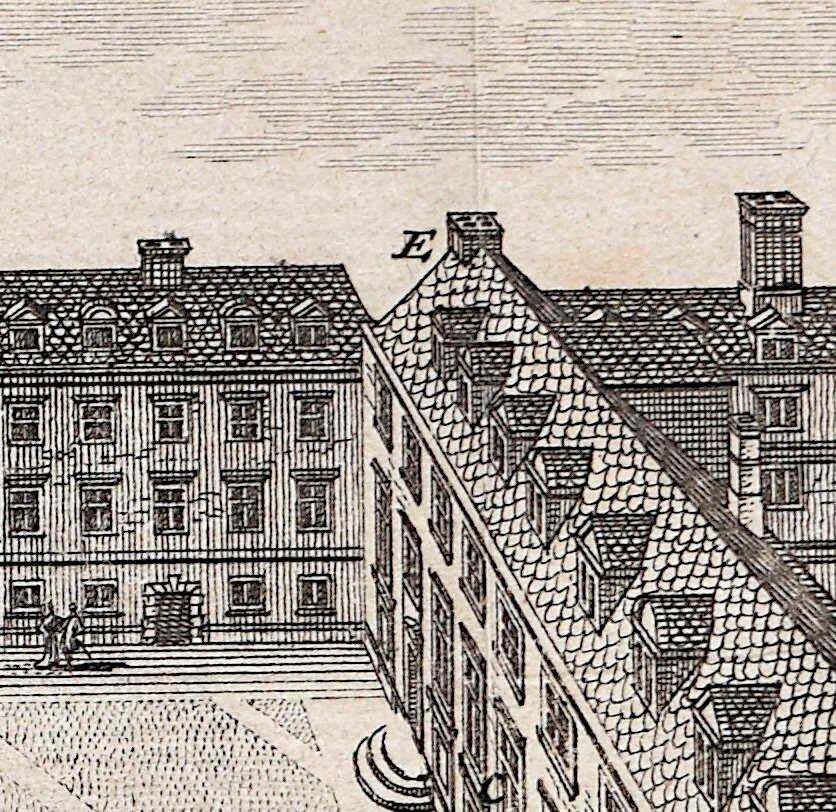 Pieter Van Der Aa, St Catharine's, Cambridge Engraving Pieter Van Der Aa After David Loggan 1727 photo Art