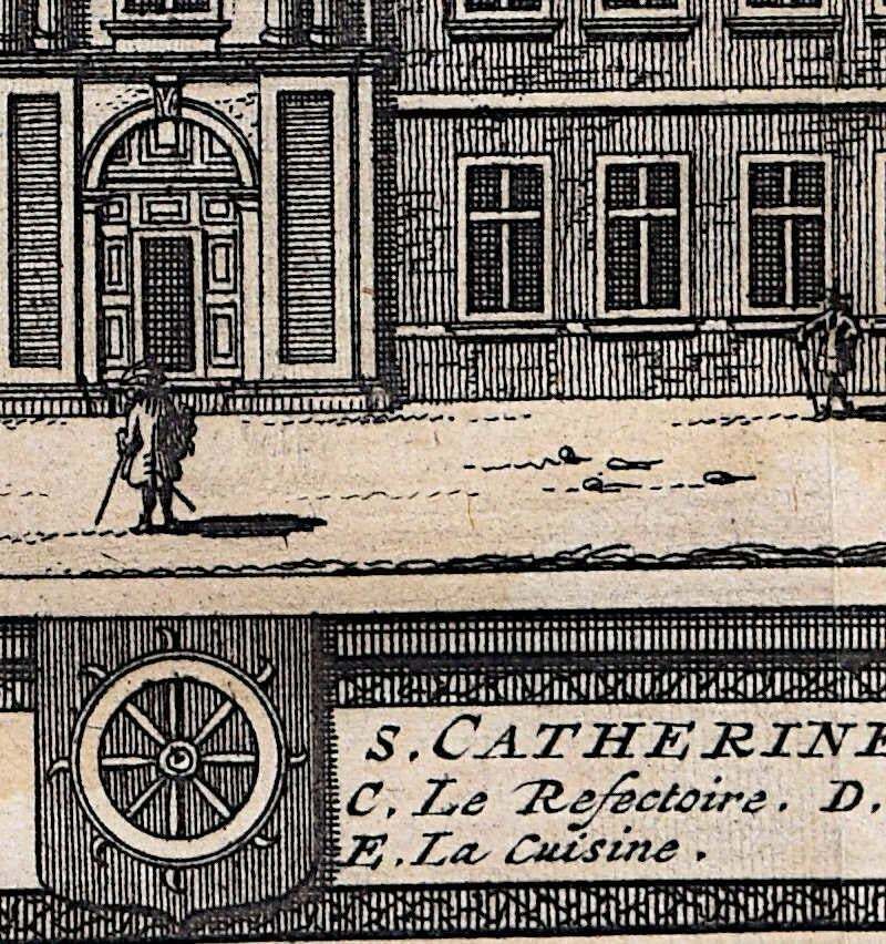 Pieter Van Der Aa, St Catharine's, Cambridge Engraving Pieter Van Der Aa After David Loggan 1727 photo 286.0